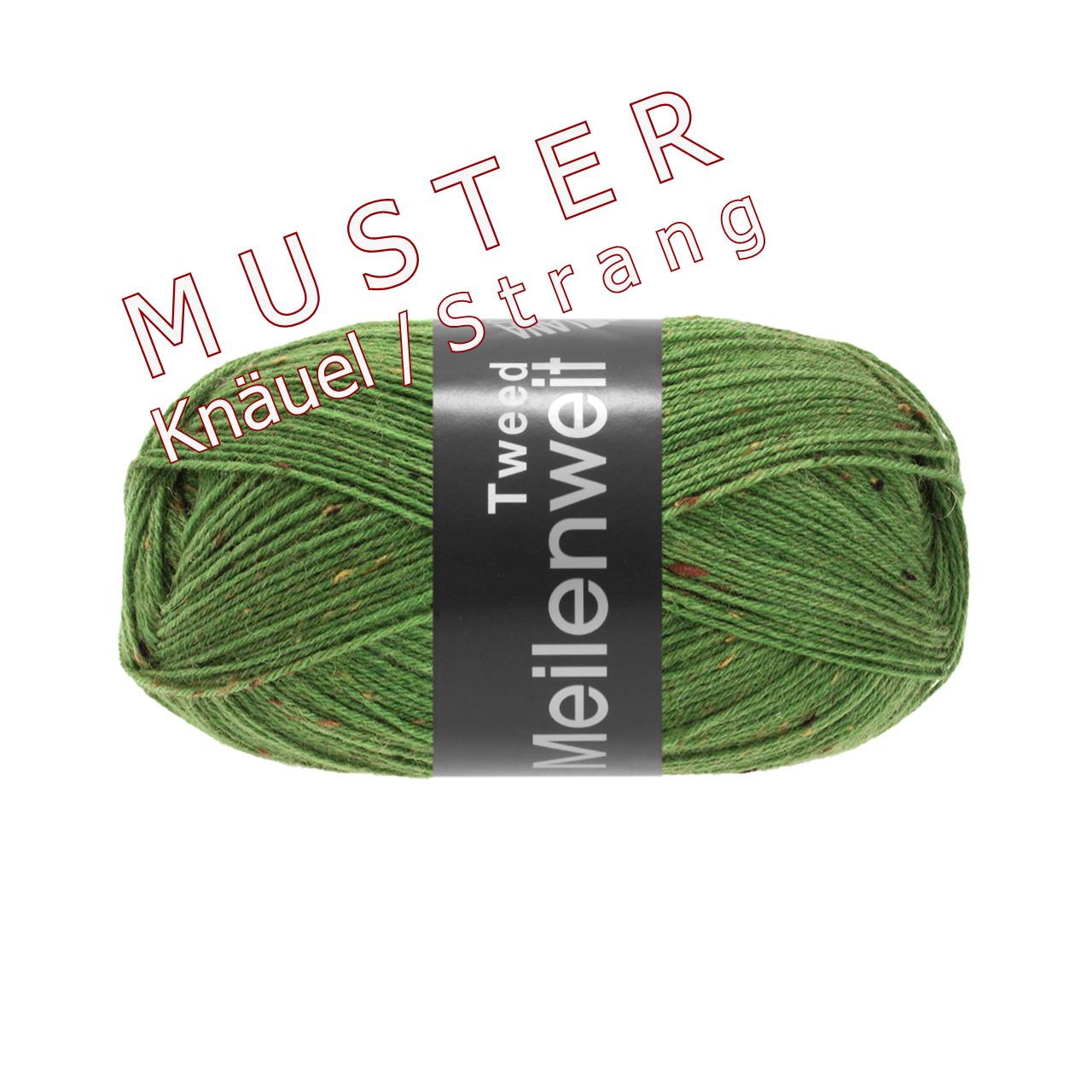 Meilenweit 100 Tweed 166 Graugrün