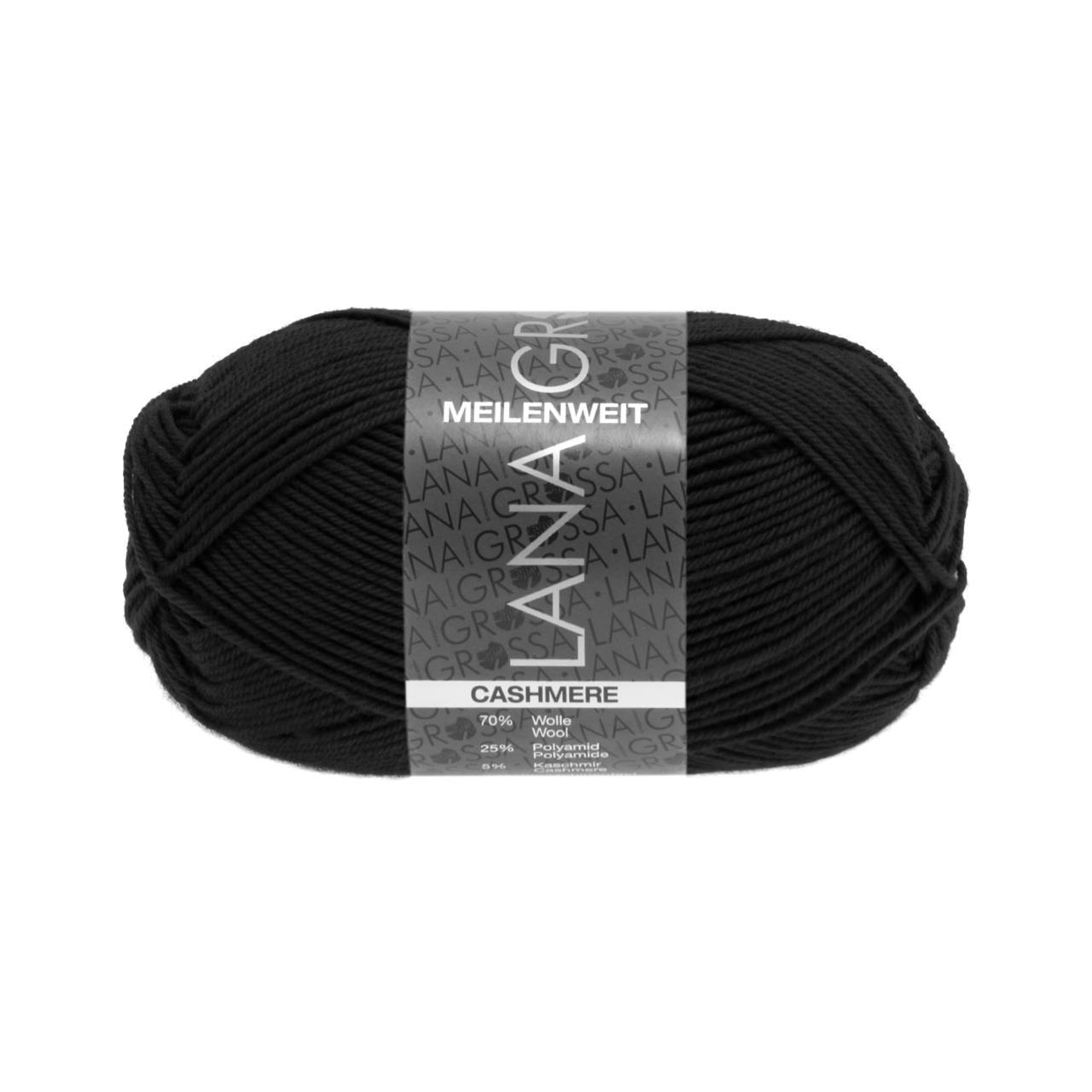 Meilenweit 50 Cashmere 8 Schwarz
