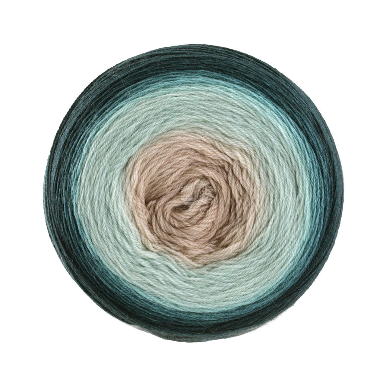 Merino Lace Aquarell 6 Graubeige/Grünbeige/Graupetrol/Schlamm