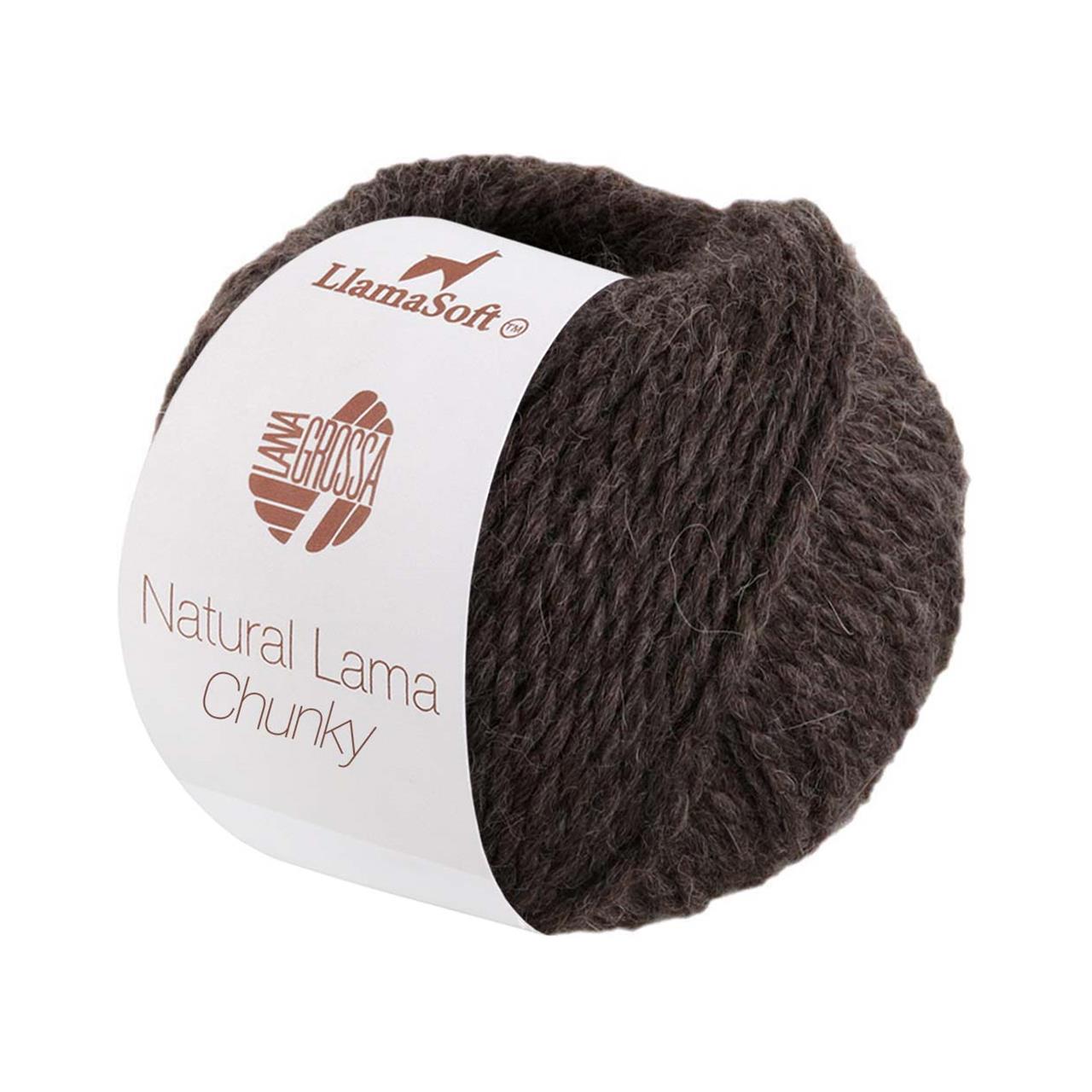 Natural Lama Chunky 15 Schwarzbraun