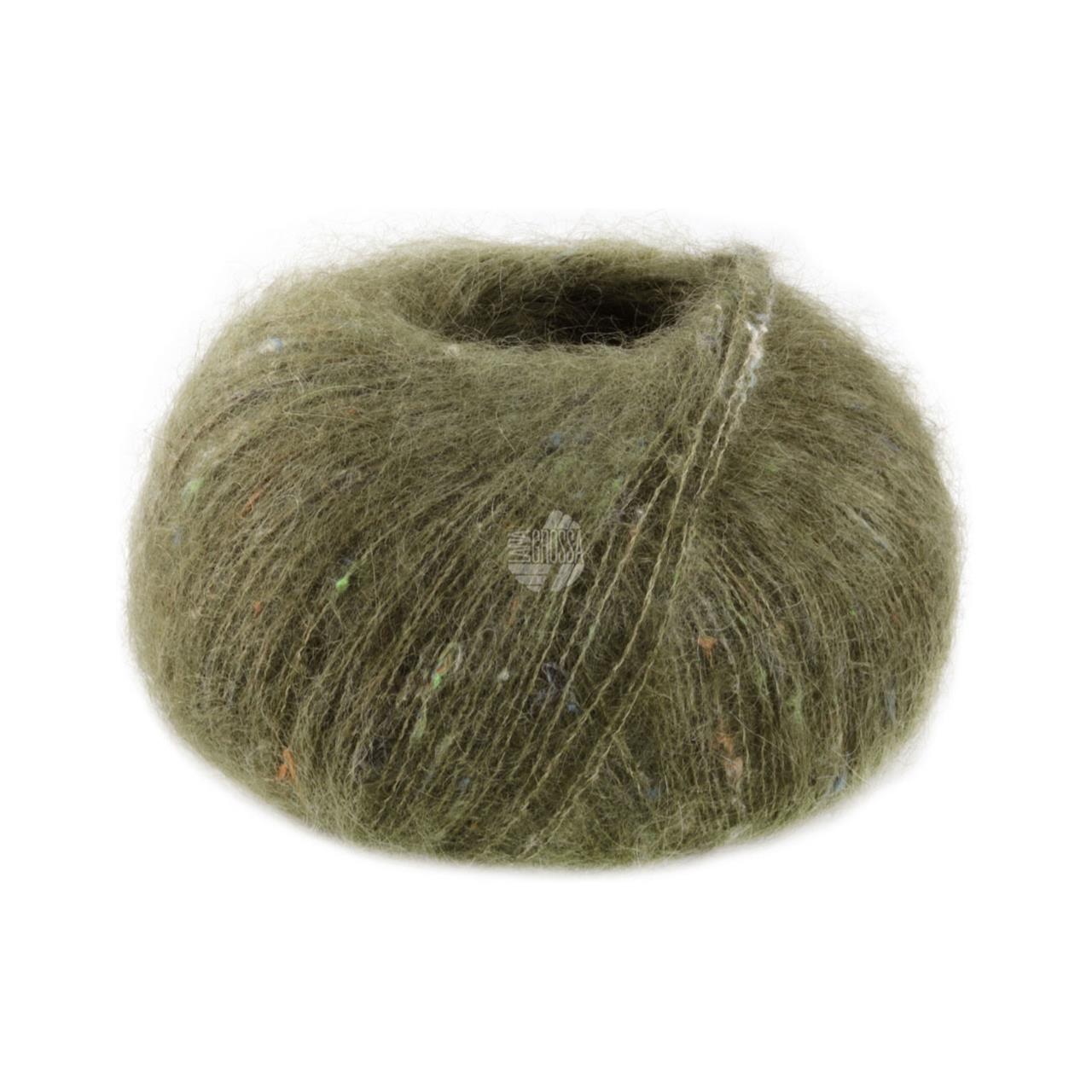 Natural Superkid Tweed 616 Olivgrün
