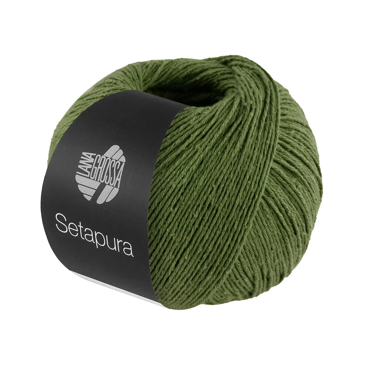 Setapura 18 Avocadogrün von Lana Grossa. Angenehm weiches mattes Seidengarn