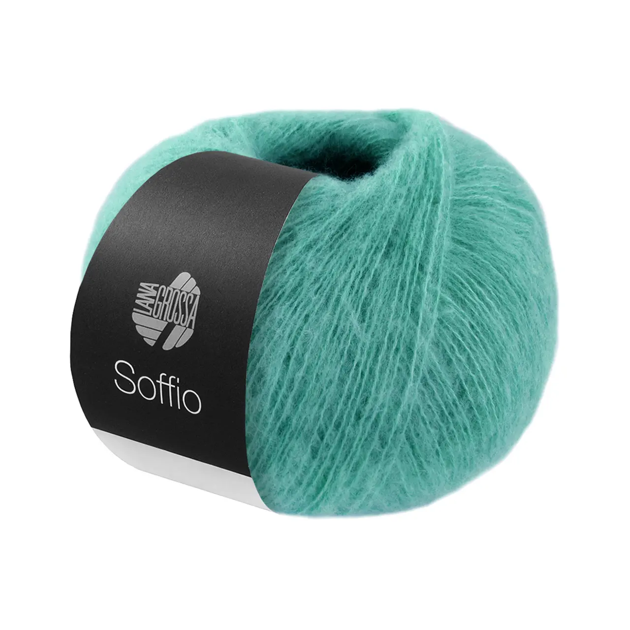 Soffio 23 Aqua von Lana Grossa. Flauschiges Lace-Garn aus Merino- & Baumwolle mit Kaschmiranteil