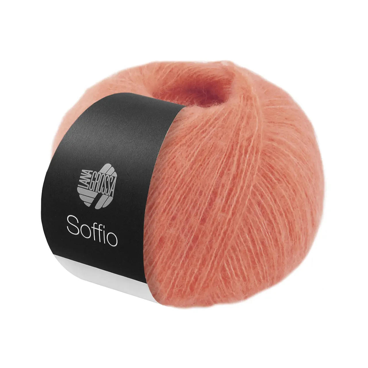 Soffio 29 Lachs von Lana Grossa. Flauschiges Lace-Garn aus Merino- & Baumwolle mit Kaschmiranteil