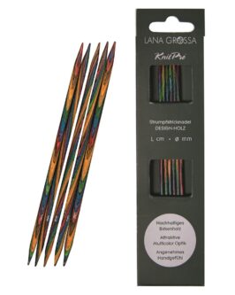 Strumpfstricknadel Design-Holz Multicolor &nbsp;8,0&nbsp;mm&nbsp;/&nbsp;&nbsp;20&nbsp;cm