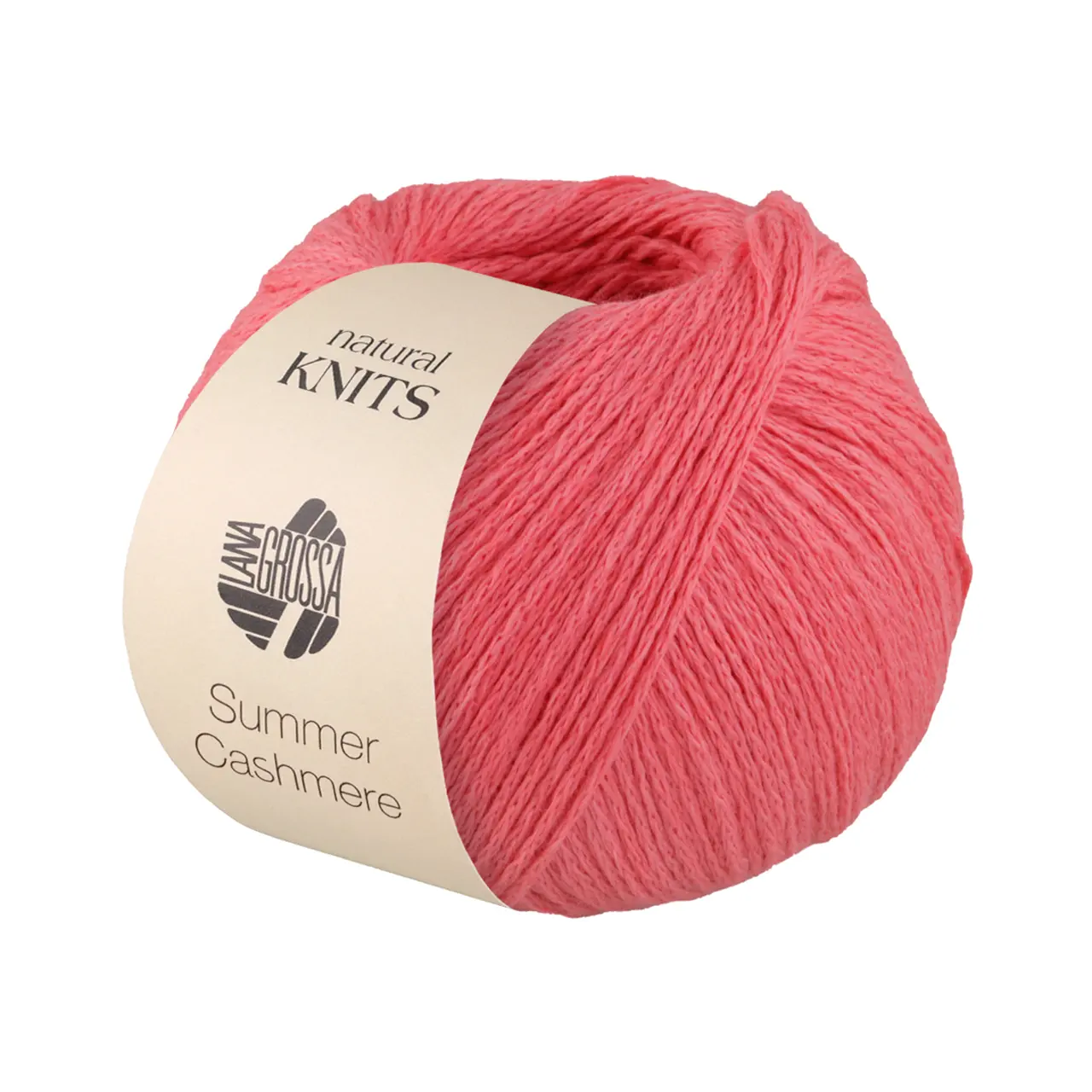 Summer Cashmere 4 Lachsrot von Lana Grossa. Feines Kettengarn aus Baumwolle und Kaschmir