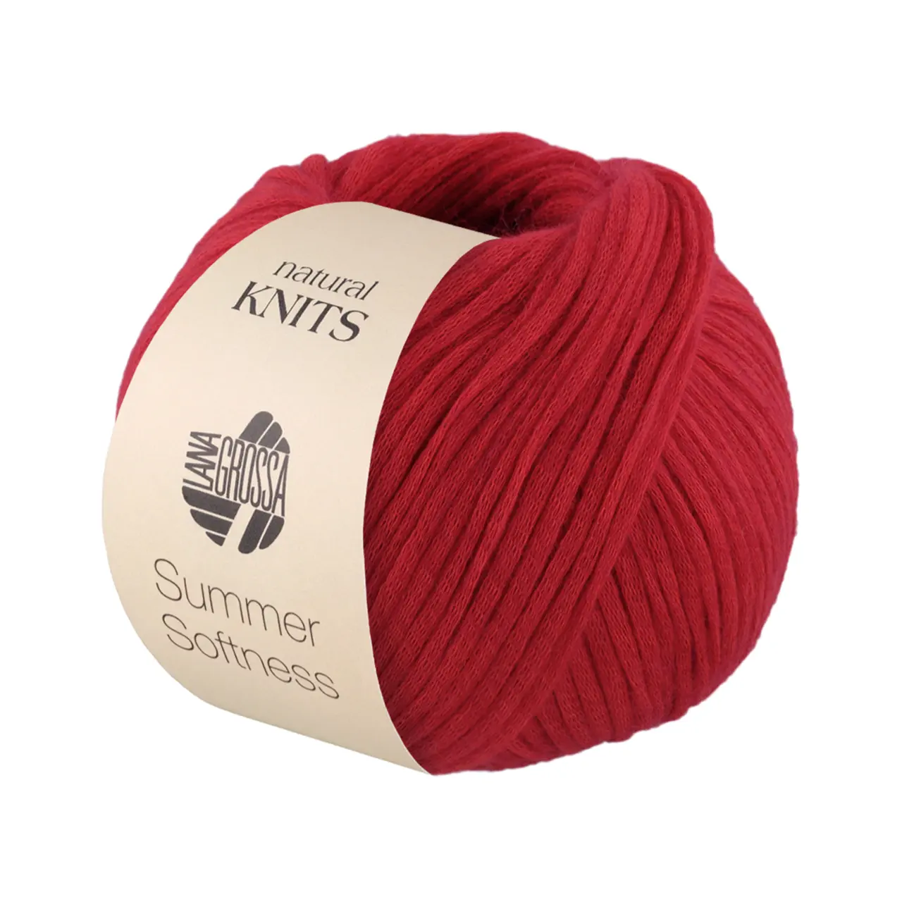 Summer Softness 7 Rot von Lana Grossa. Zartes Baumwollschlauchgarn voluminös gefüllt mit flauschigen Merinofasern