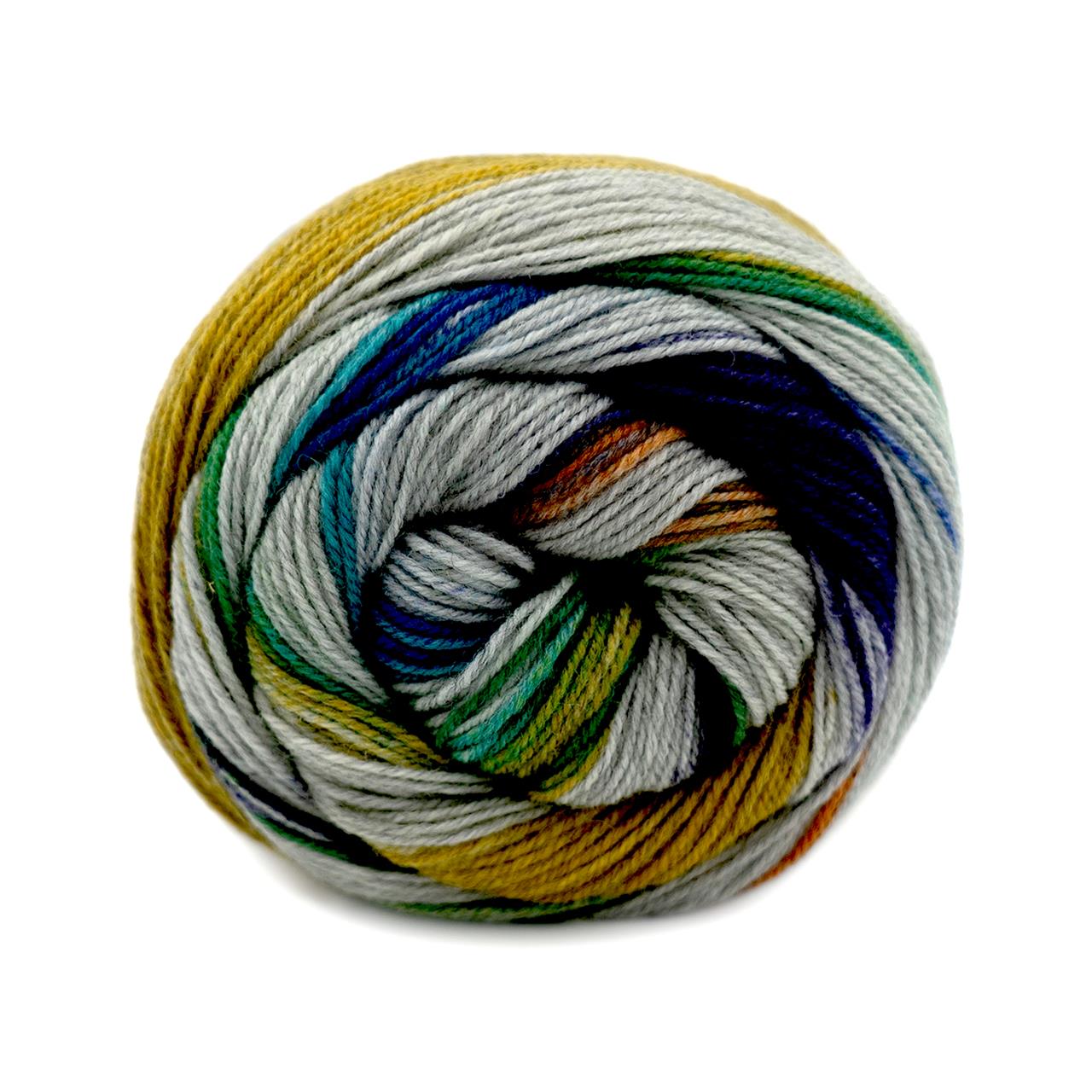 Art Sock 3 Grau/Violett/Orange/Grün
