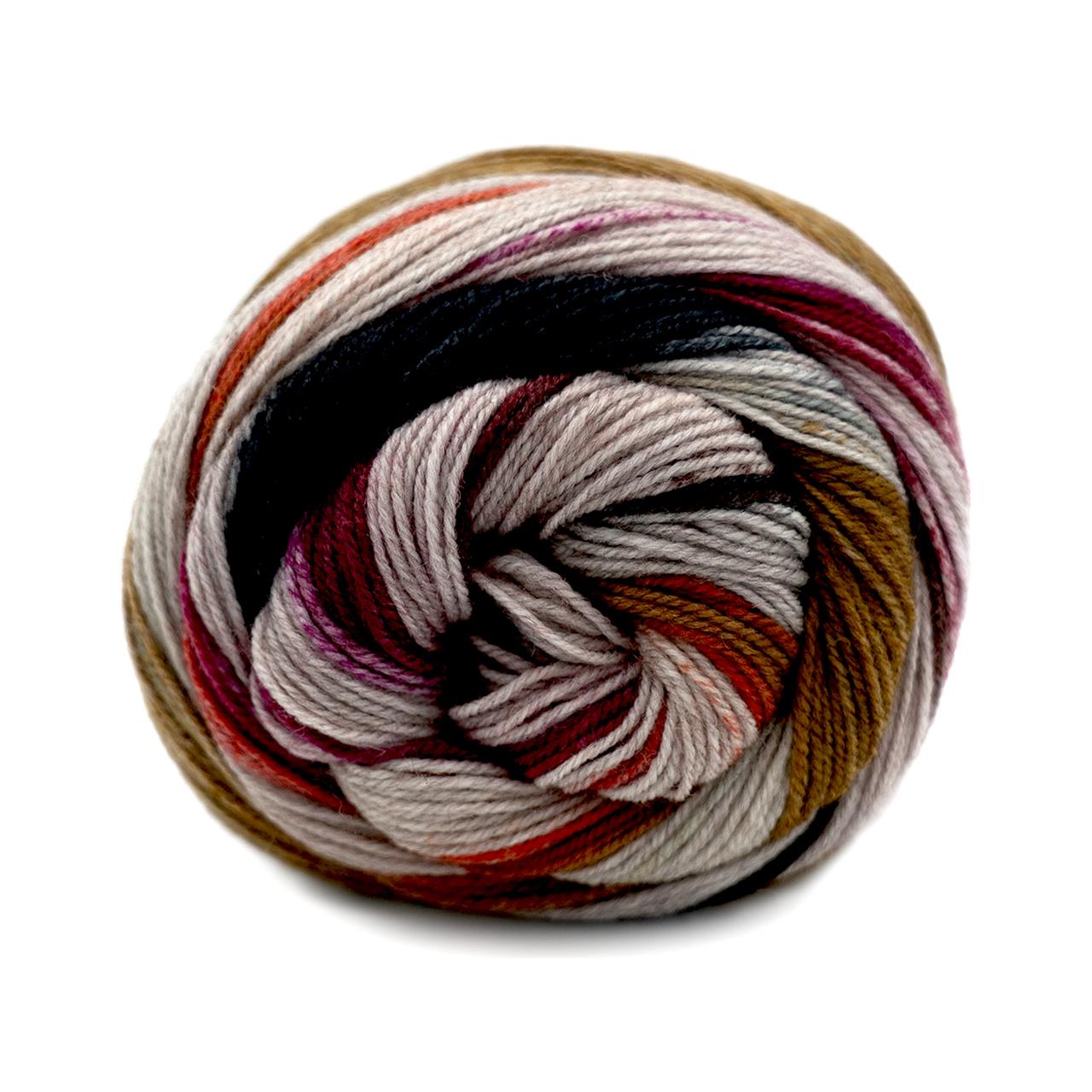 Art Sock 4 Natur/Orange/Violett/Grün