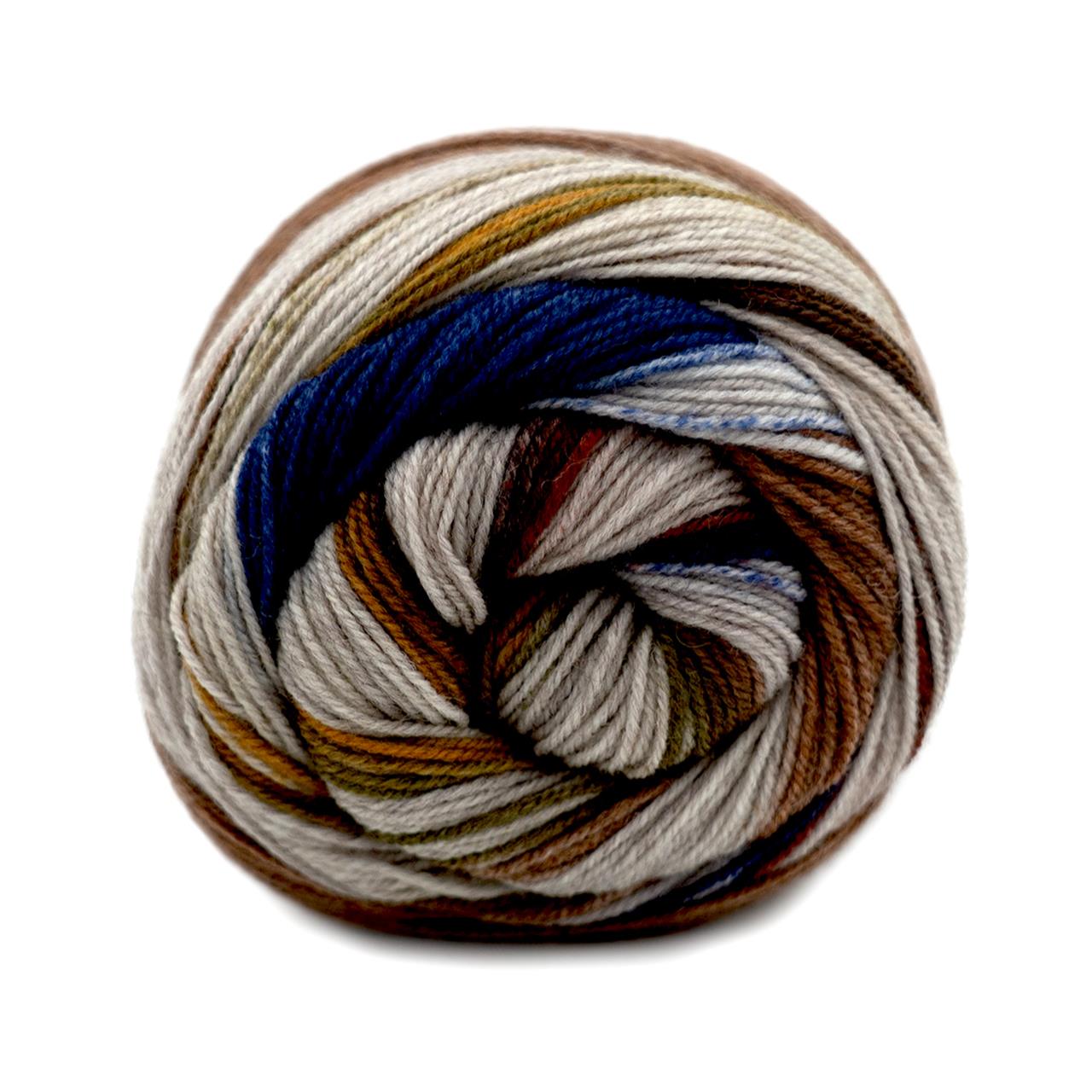 Art Sock 6 Natur/Blau/Orange/Braun