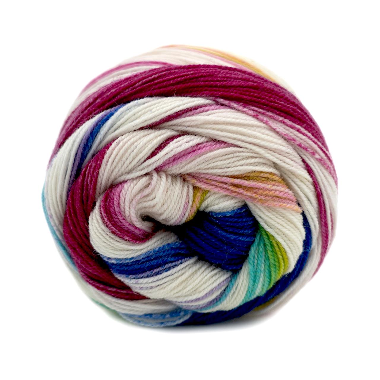 Art Sock 11 Weiß/Blau/Bordeaux/Pink/Grün