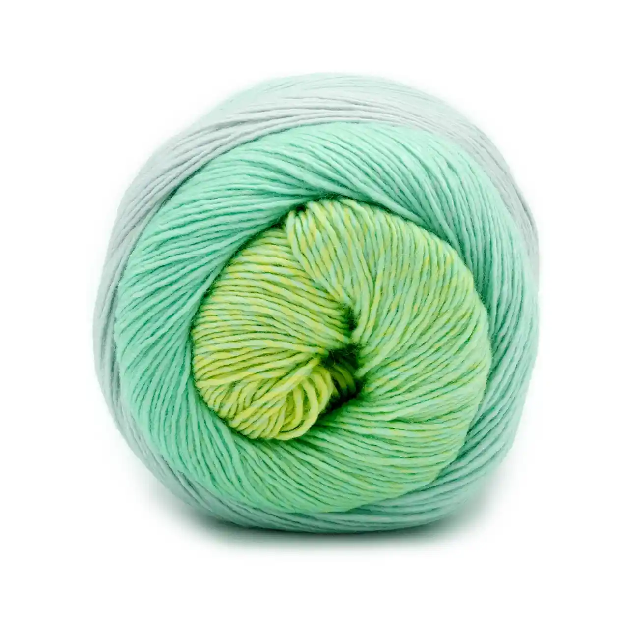 Poema Cashmere 90 Mint/Gelb/Zartblau von Laines Du Nord. Hier vereint sich die edelste Faser Kaschmir mit feinster Premium-Merinowolle um das eleganteste Gedicht des Strick-Universums zu komponieren.