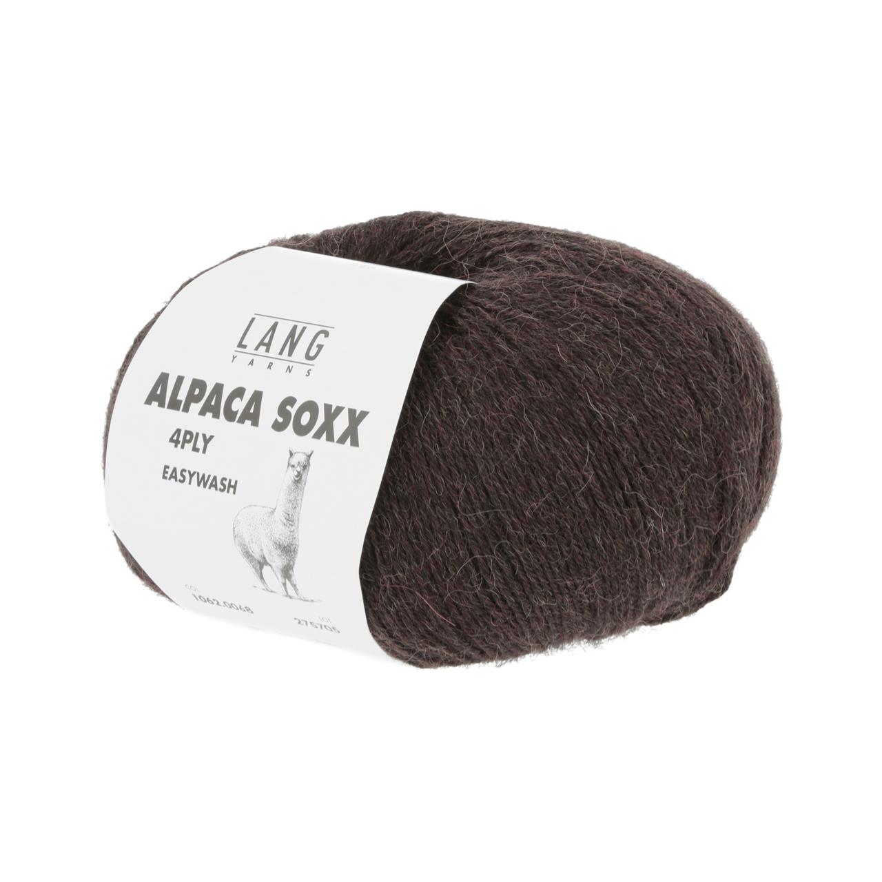 Alpaca Soxx 4-Fach 68 Dunkelbraun Mélange