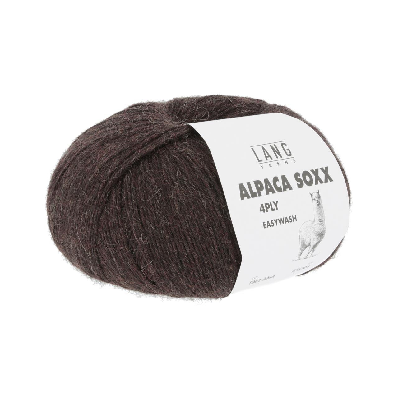 Alpaca Soxx 4-Fach 68 Dunkelbraun Mélange