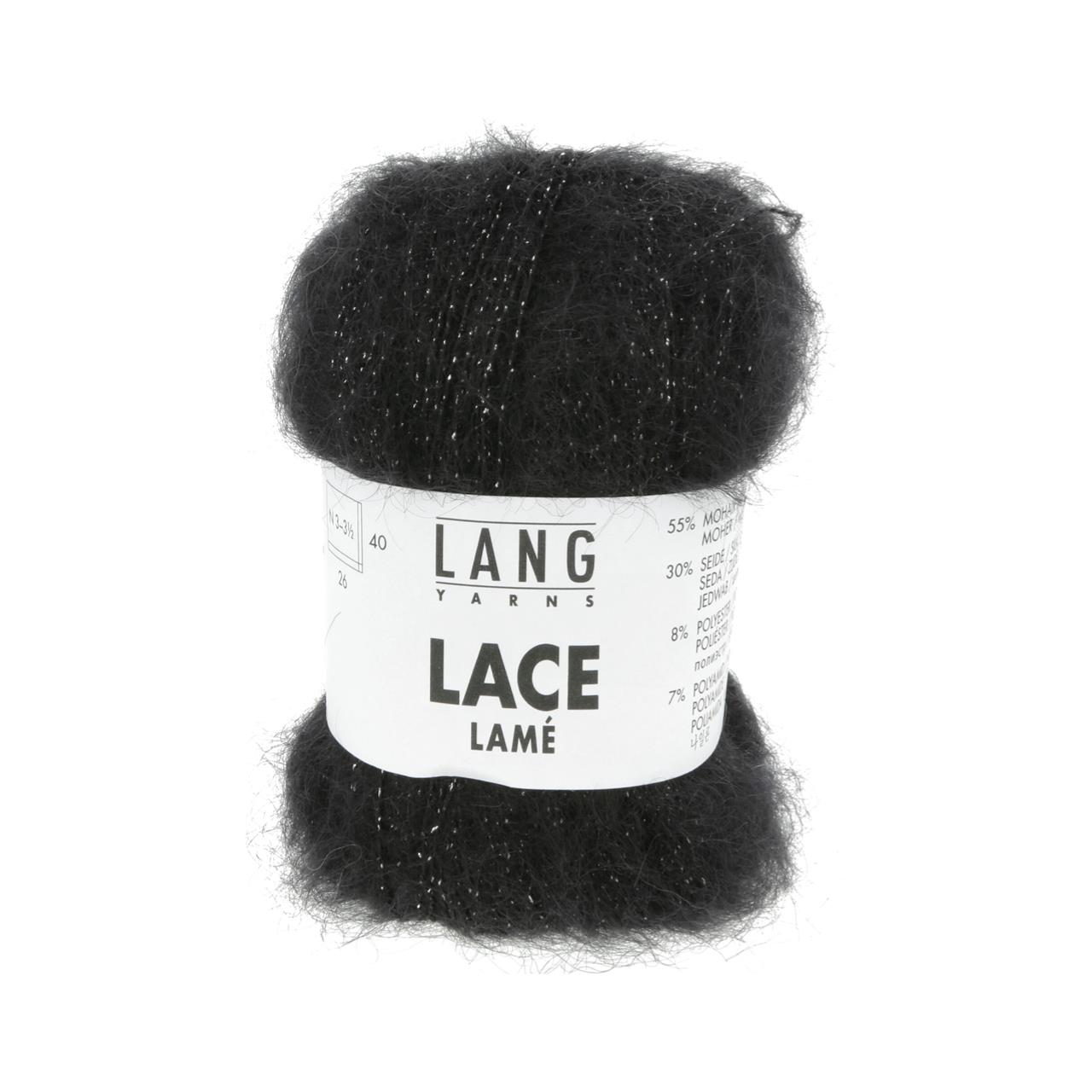 Lace Lamé 104 Schwarz-Silber