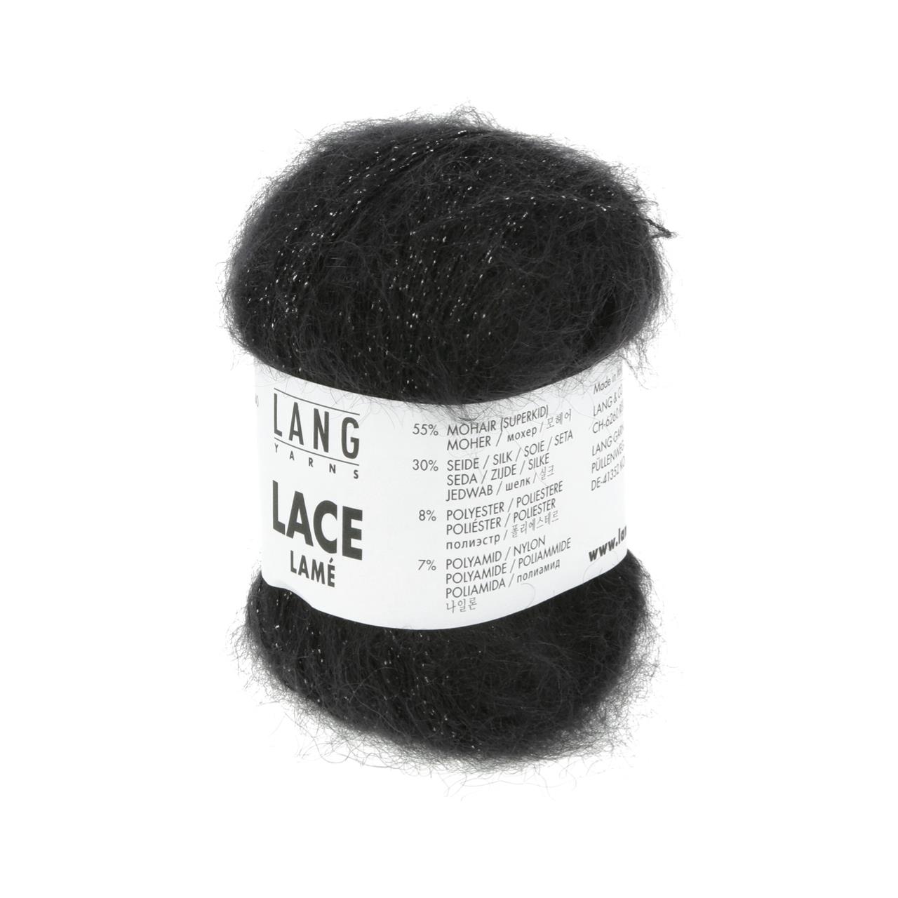 Lace Lamé 104 Schwarz-Silber