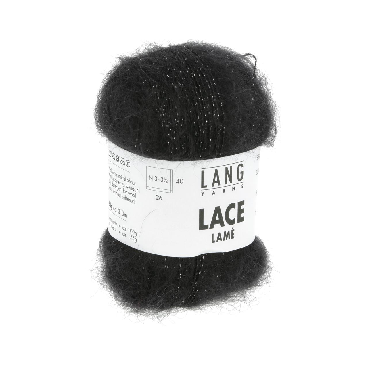 Lace Lamé 104 Schwarz-Silber
