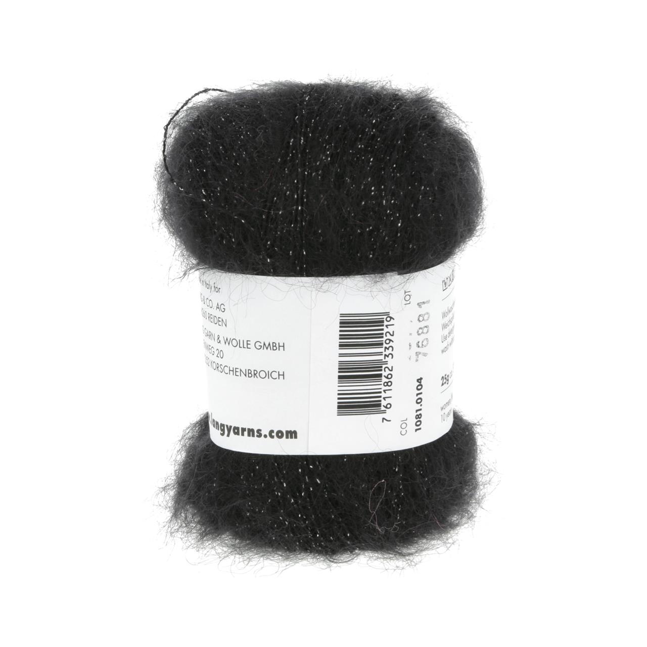 Lace Lamé 104 Schwarz-Silber