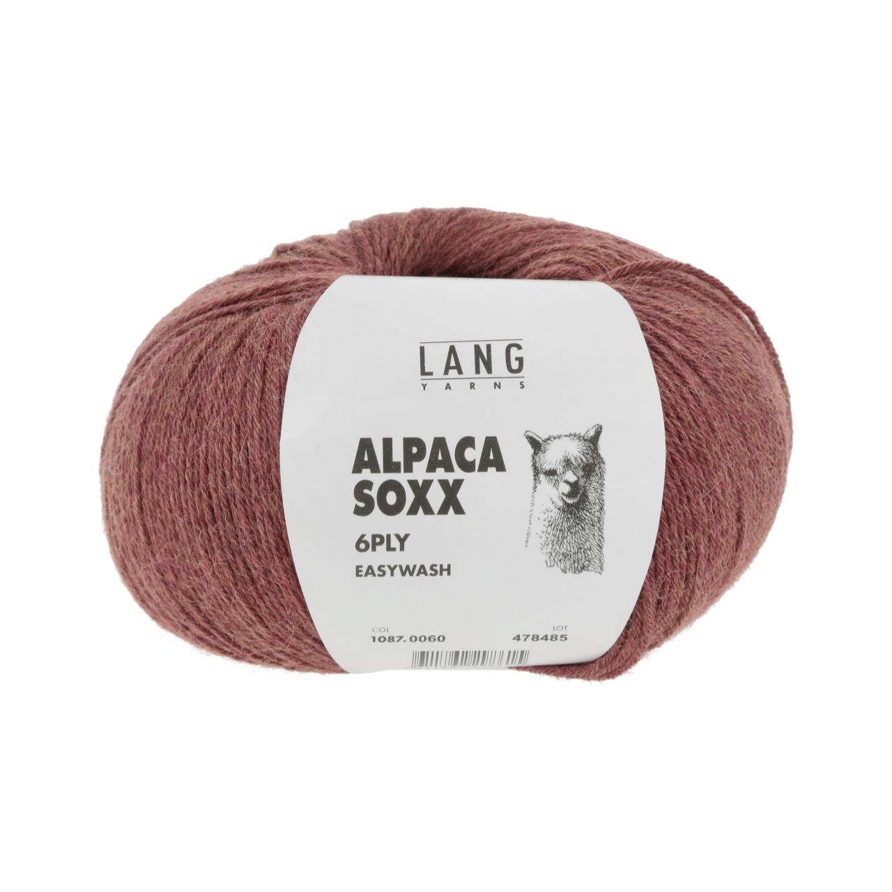 Alpaca Soxx 6-Fach 60 Dunkelrot Mélange