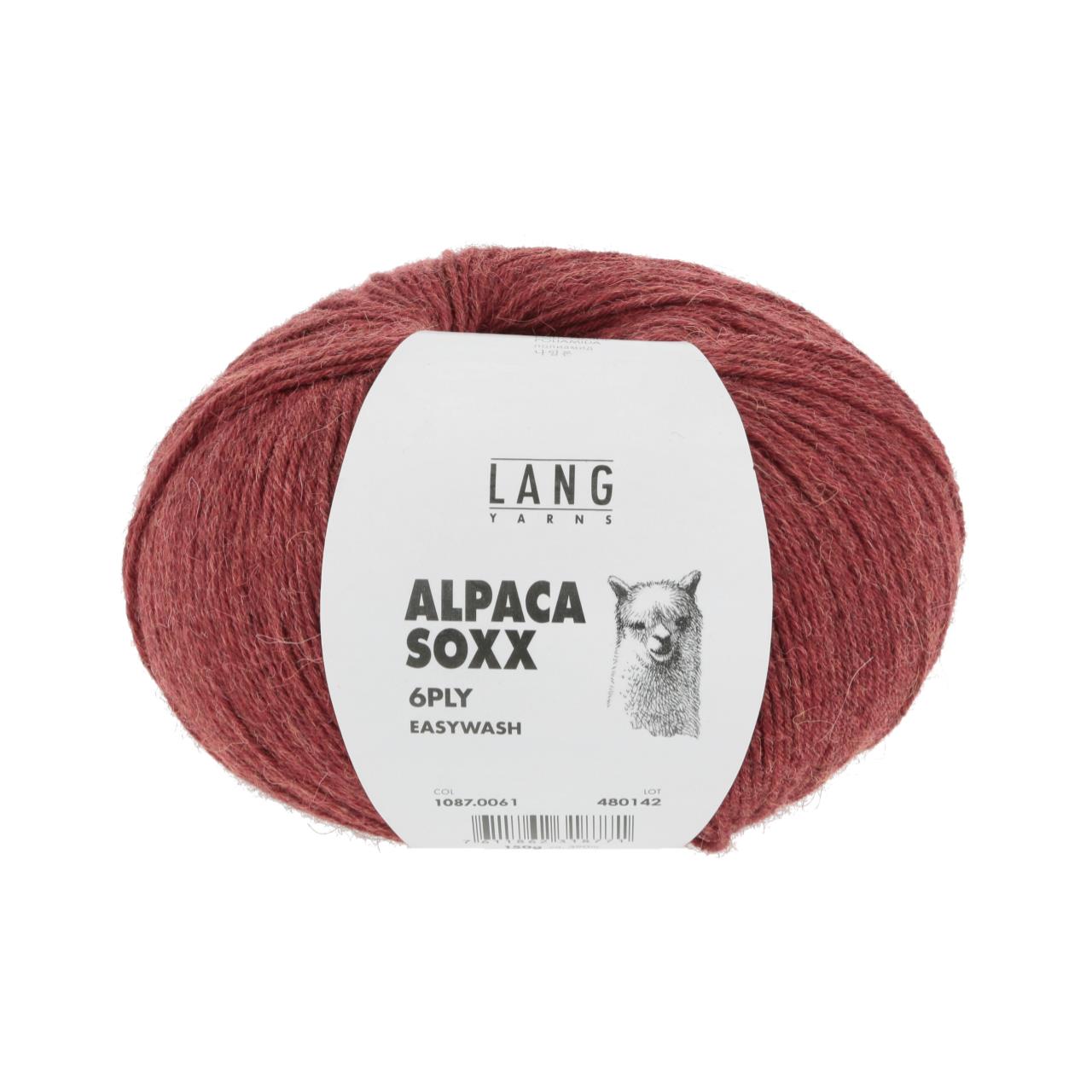 Alpaca Soxx 6-Fach 61 Rot Mélange