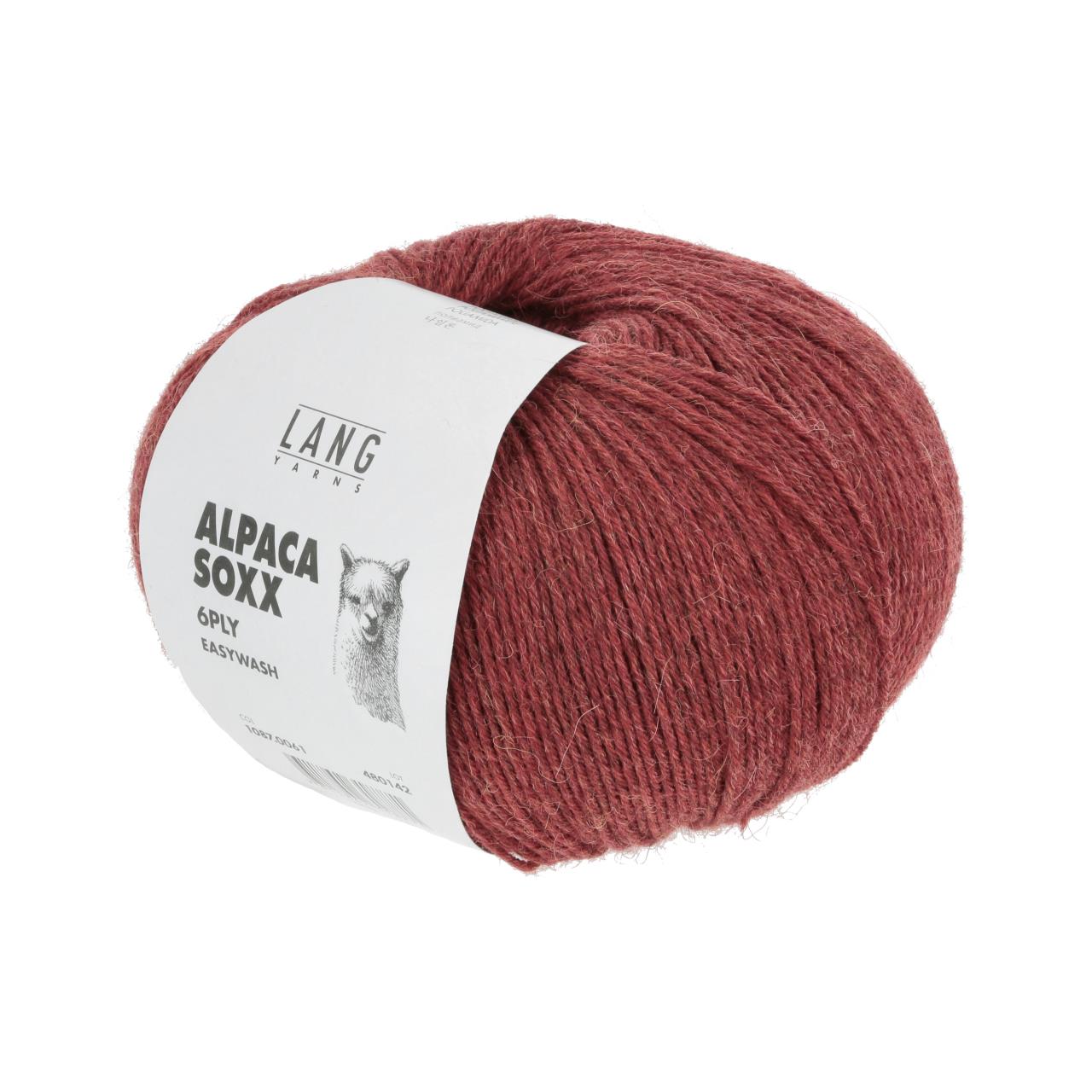 Alpaca Soxx 6-Fach 61 Rot Mélange