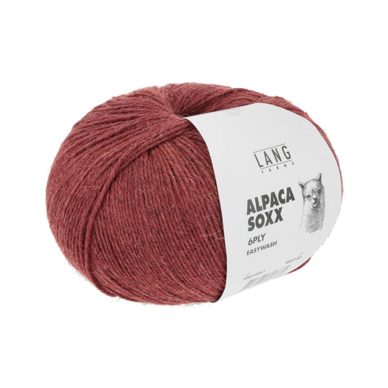 Alpaca Soxx 6-Fach 61 Rot Mélange
