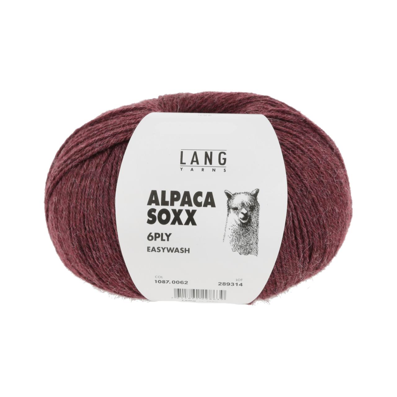 Alpaca Soxx 6-Fach 62 Weinrot Mélange