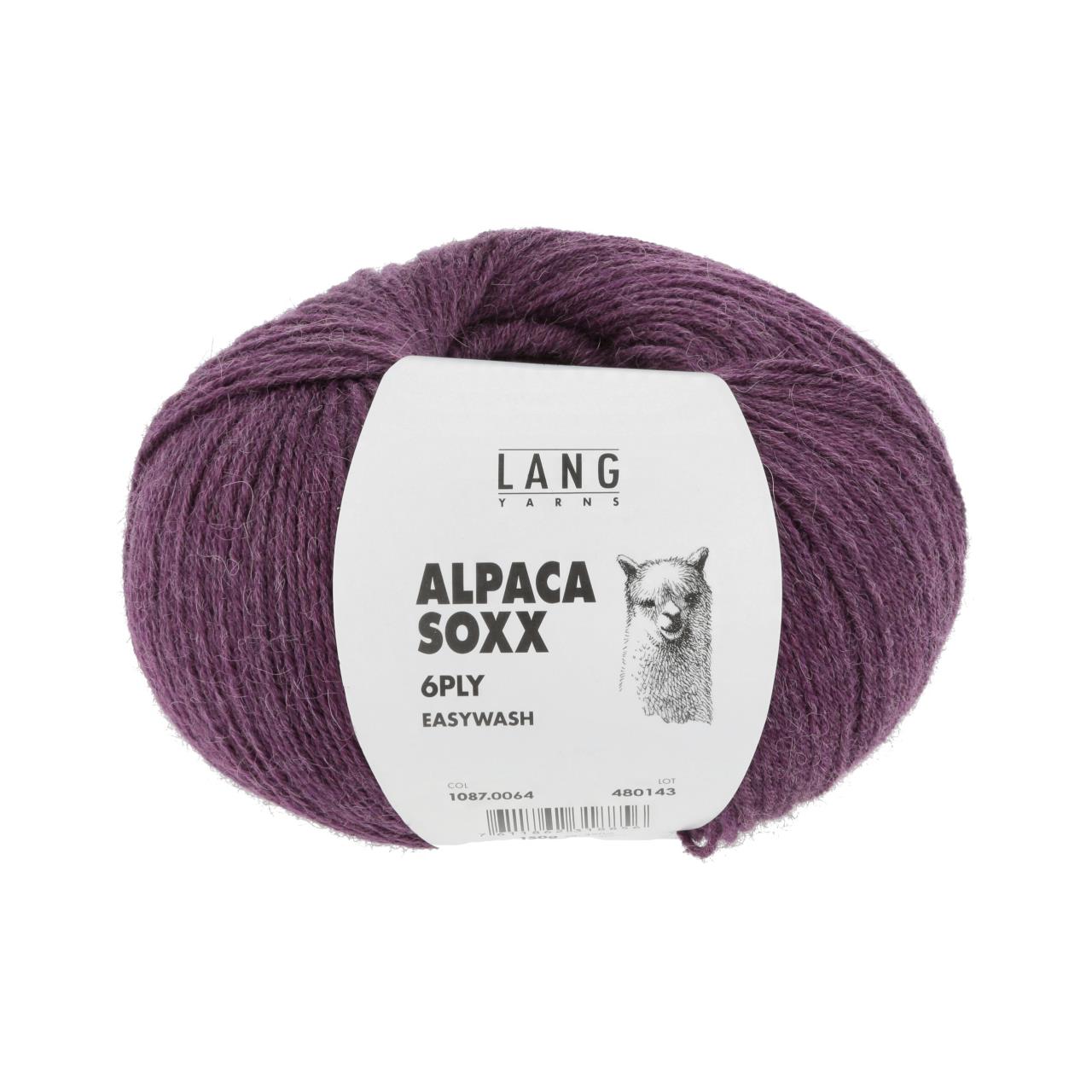 Alpaca Soxx 6-Fach 64 Bordeaux Mélange
