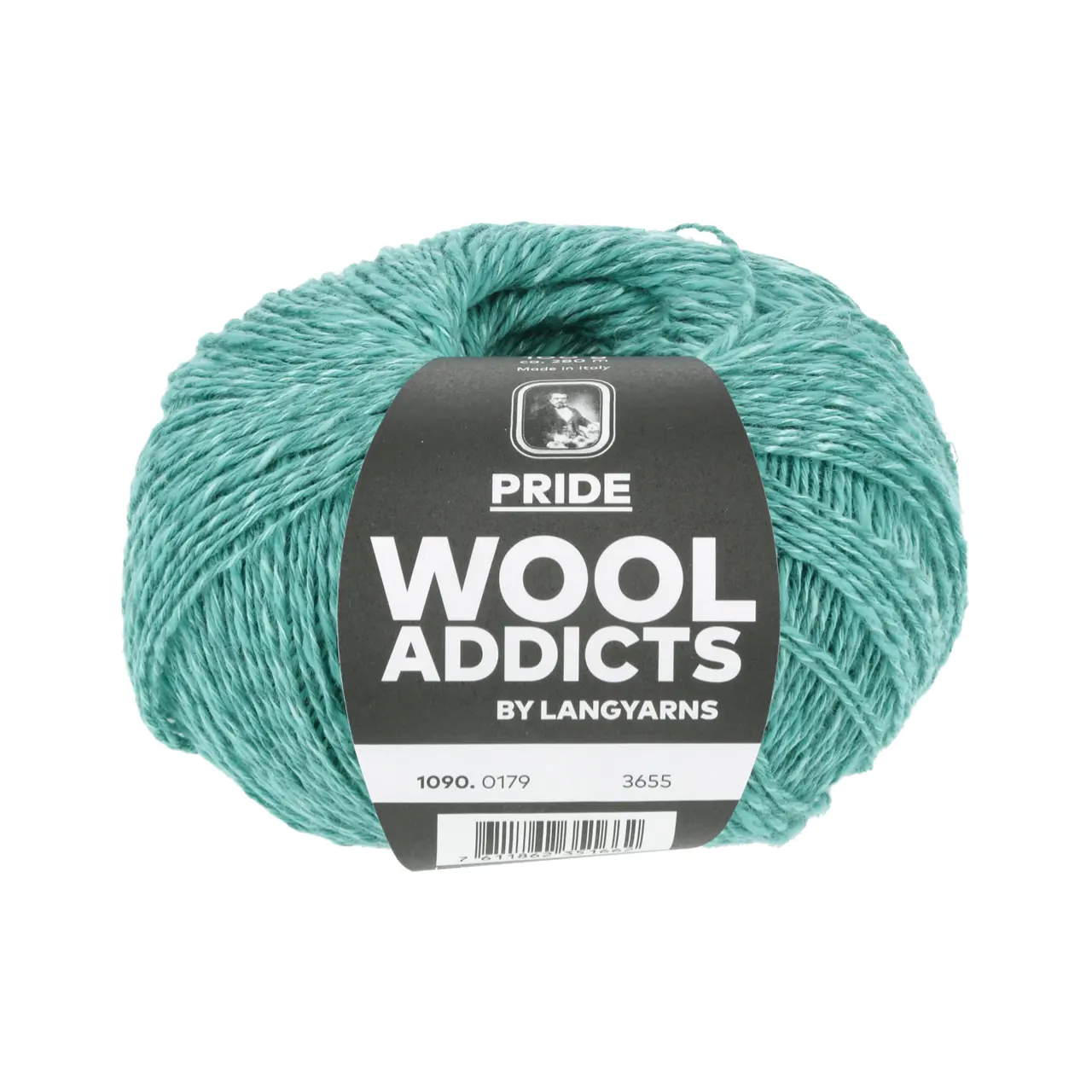 Pride 179 Amazonite von Lang Yarns. Pride is a beautiful yarn made of linen cotton and just a small percentage of viscose. The composition is not only breath-taking but it’s also a breathable material. This is a yarn you might wish to spend a lifetime with…