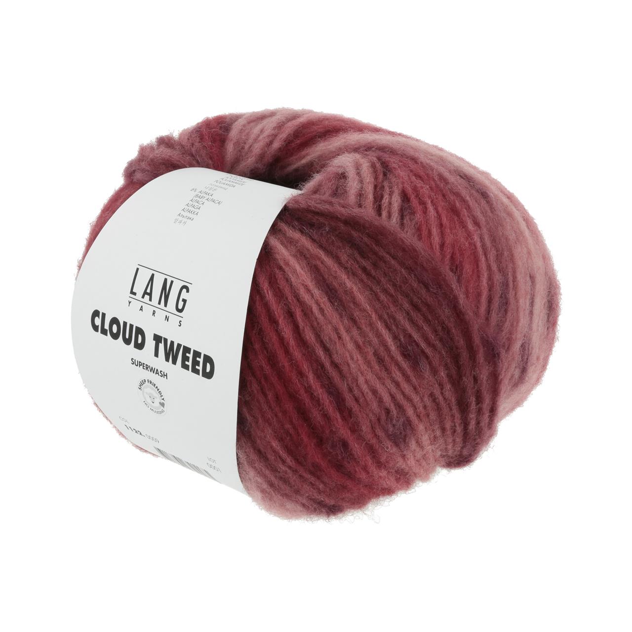 Cloud Tweed 9 Rosa/Rot/Dunkelrot