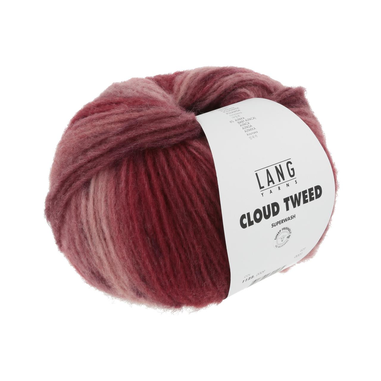 Cloud Tweed 9 Rosa/Rot/Dunkelrot