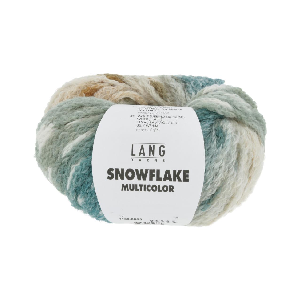 Snowflake Multicolor 3 Petrol/Braun/Offwhite