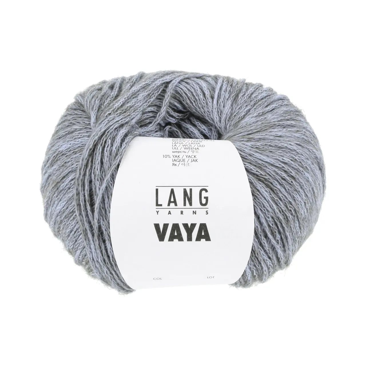 Vaya 21 Ciel von Lang Yarns. Eine Portion Sommer ein bisschen Winter und eine Prise Luxus – In VAYA haben wir das Beste von allem was wir am Stricken und Häkeln lieben in einem Wollknäuel vereint.Verarbeiten Sie dieses luftige Garn aus Baumwolle Merino und Yak zu den perfekten Kleidungsstücken für die Zwischensaison welche Sie hegen und pflegen werden.Damit die Farbe schön und gleichmäßig wird empfehlen wir mit zwei Wollknäueln abwechselnd zu arbeiten.