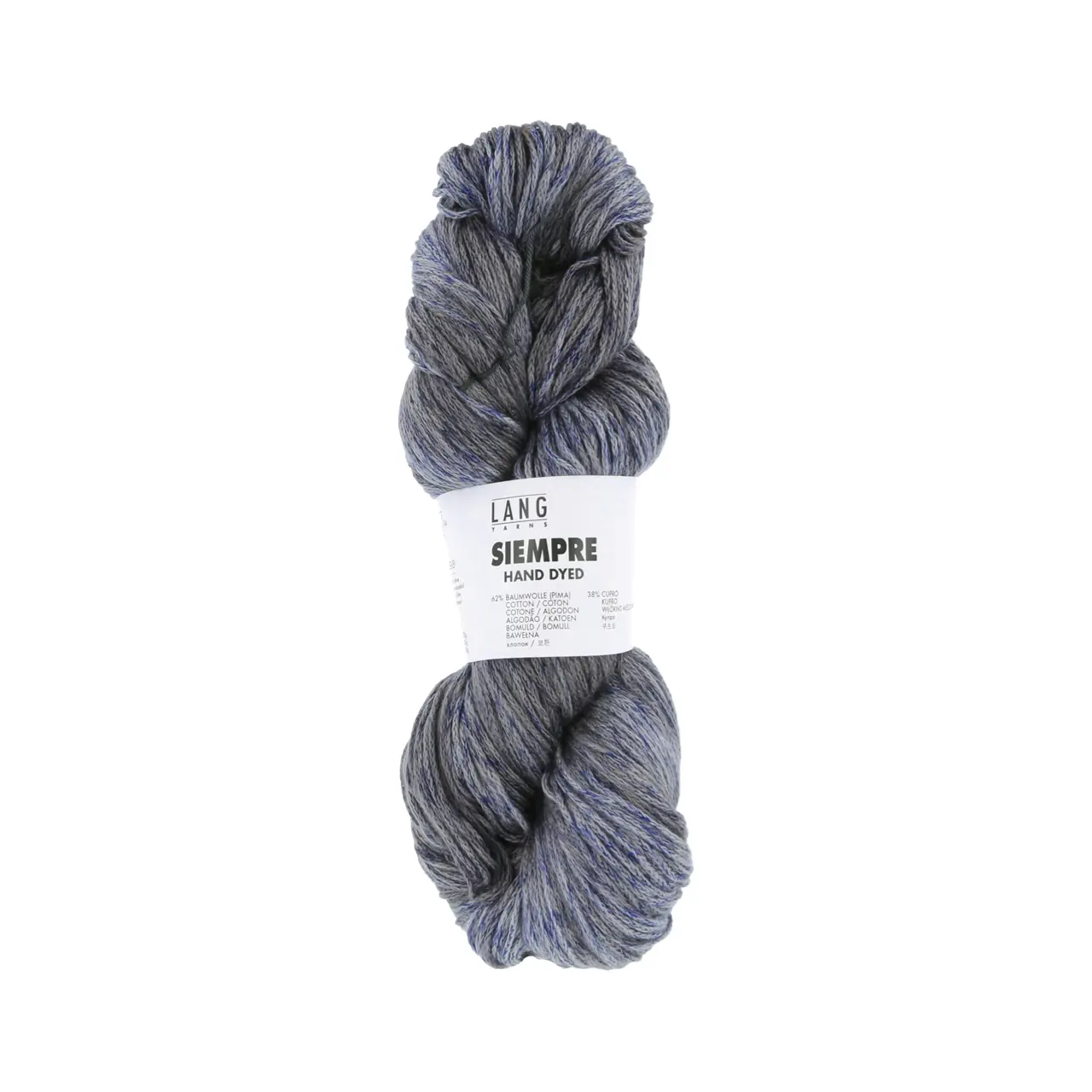 Siempre 5 Grau von Lang Yarns. Mit leichten Farbschattierungen und dezenten Glanz eignet sich SIEMPRE perfekt um einem Basic-Teil oder einer Fläche rechter Maschen das gewisse etwas zu verleihen. Machen Sie sich das Leben einfach und lassen Sie das Garn für sich arbeiten.Eine Mischung aus klassischer Baumwolle und Cupro einer Viskose welche aus Baumwoll-Linter einem Abfallprodukt der Baumwollindustrie hergestellt wird überzeugt SIEMPRE mit weichem Griff und einer Ton-in-Ton Handfärbung. Gerne auch als vegane Seide bezeichnet verleiht Cupro dem Garn zudem einen schimmernden kühlenden Touch und ergibt verarbeitet fliessende und knitterarme Stücke.