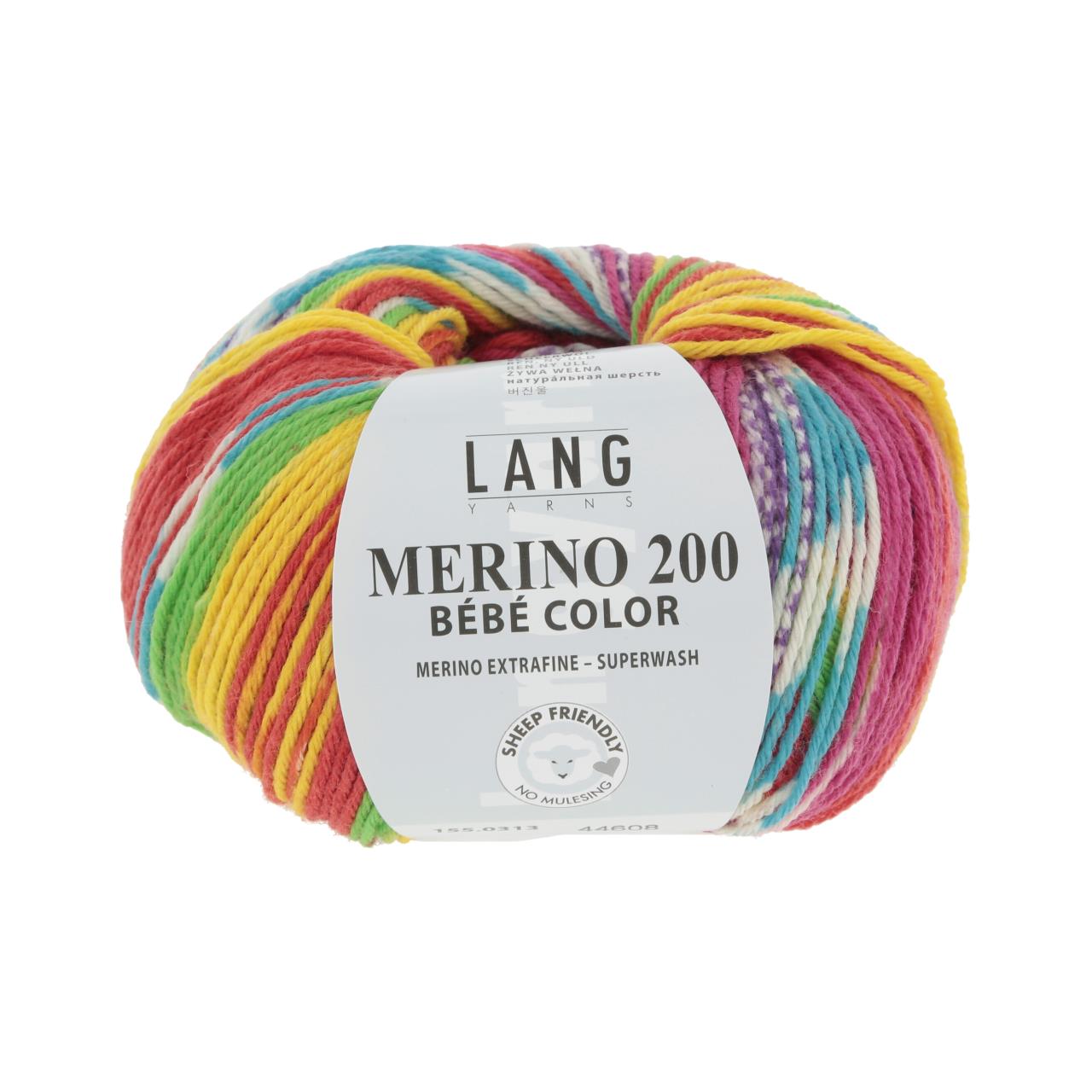 Merino 200 Bebe Color 313 Gelb/Hellgrün/Rot