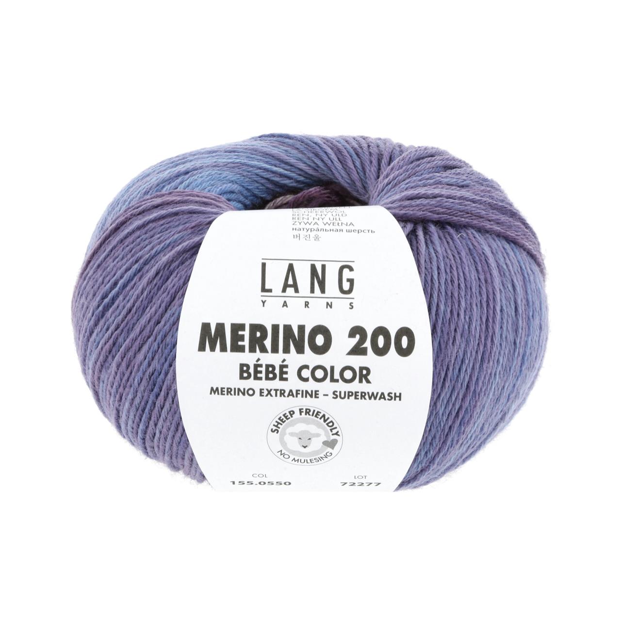 Merino 200 Bebe Color 550 Blau/Viola