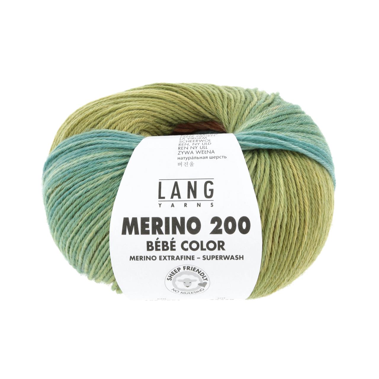 Merino 200 Bebe Color 551 Orange/Grün
