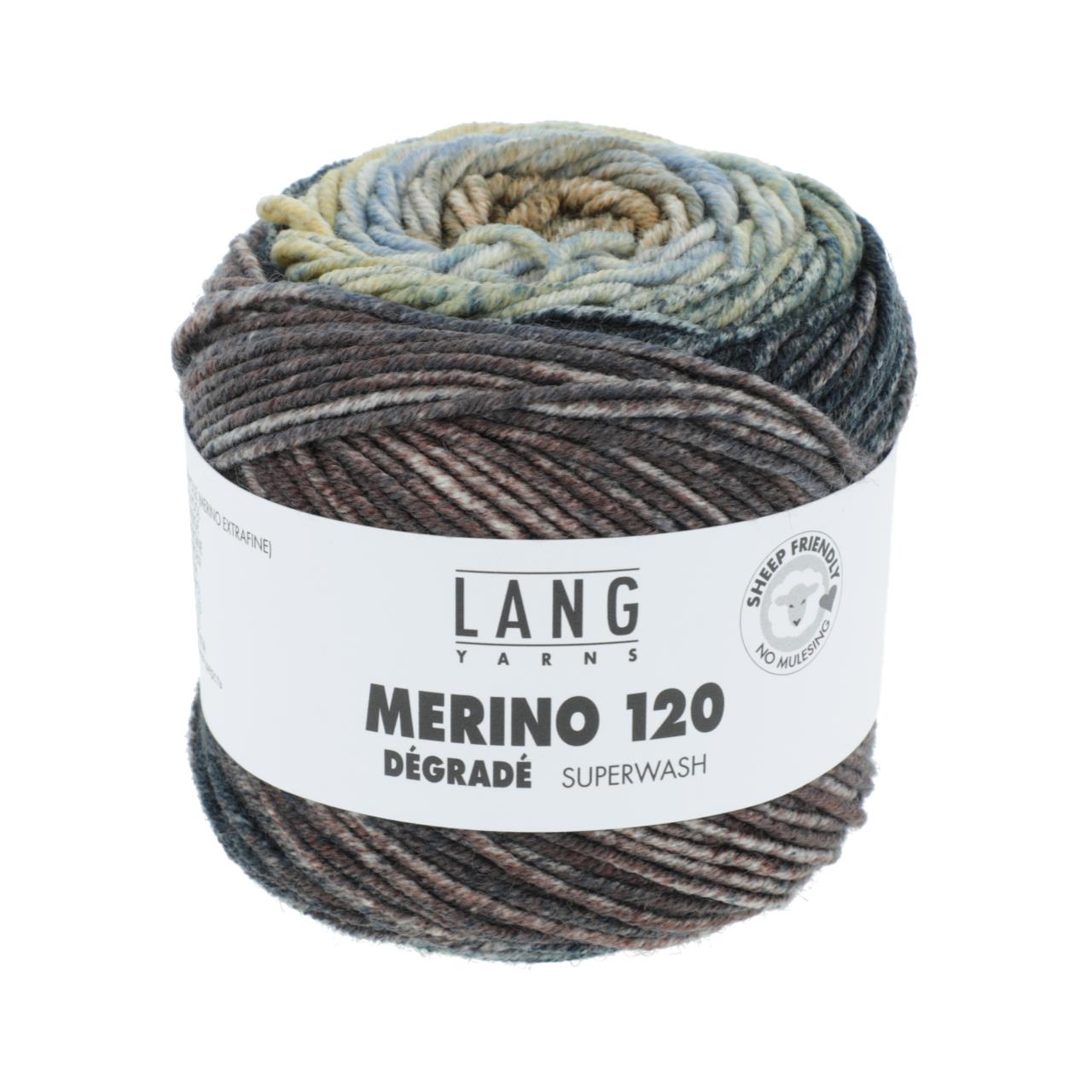 Merino 120 Dégradé 13 Beige/Petrol/Grau
