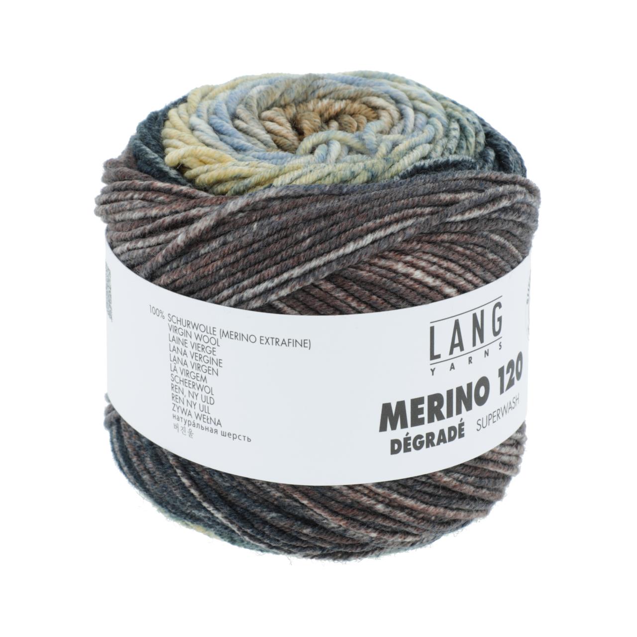 Merino 120 Dégradé 13 Beige/Petrol/Grau