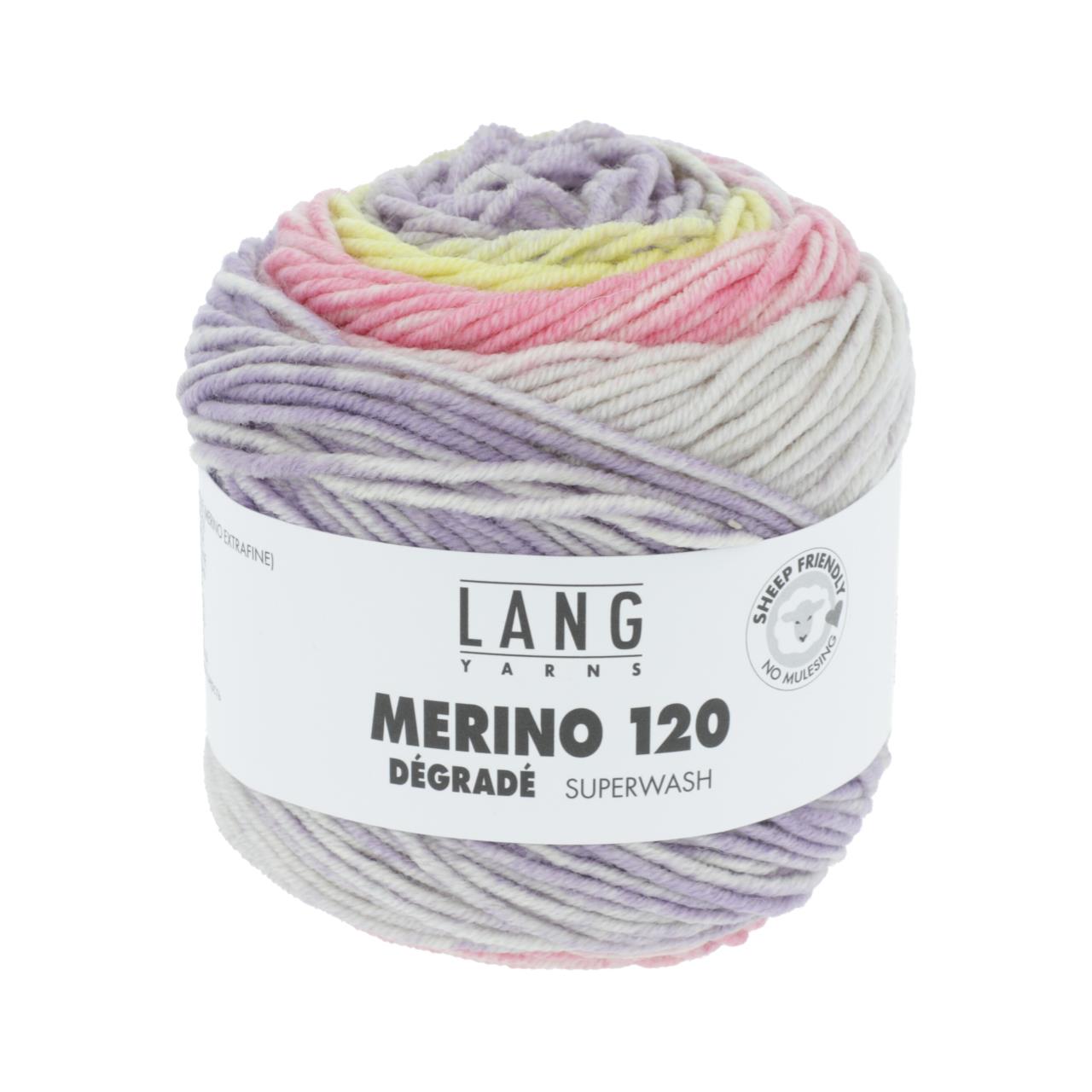 Merino 120 Dégradé 15 Rosa/Gelb