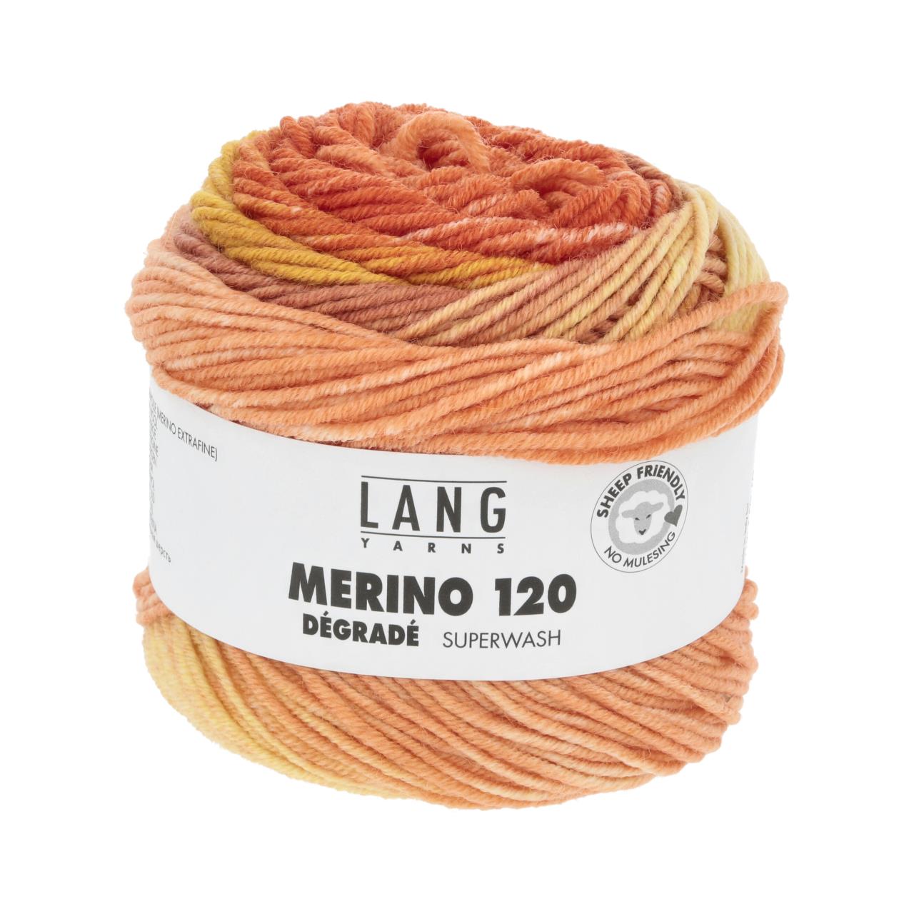 Merino 120 Dégradé 17 Orange/Gelb/Apricot