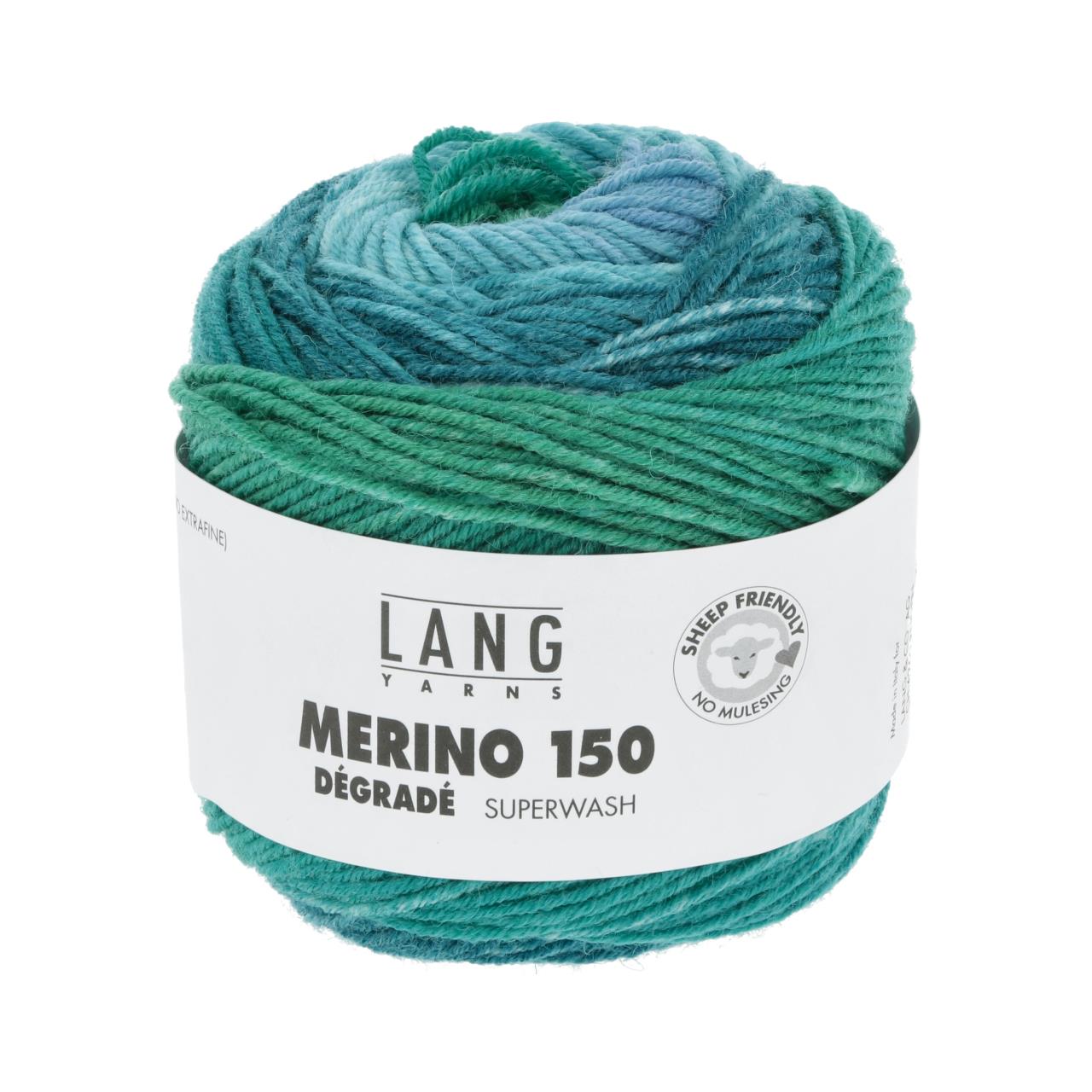 Merino 150 Dégradé 17 Petrol/Grün/Blau