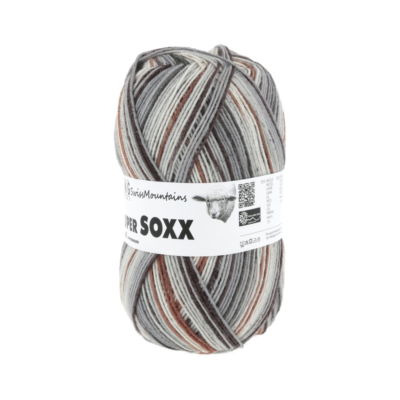 Super Soxx Silk Color 4-Fach 407 Grau/Braun 1127 Mönch