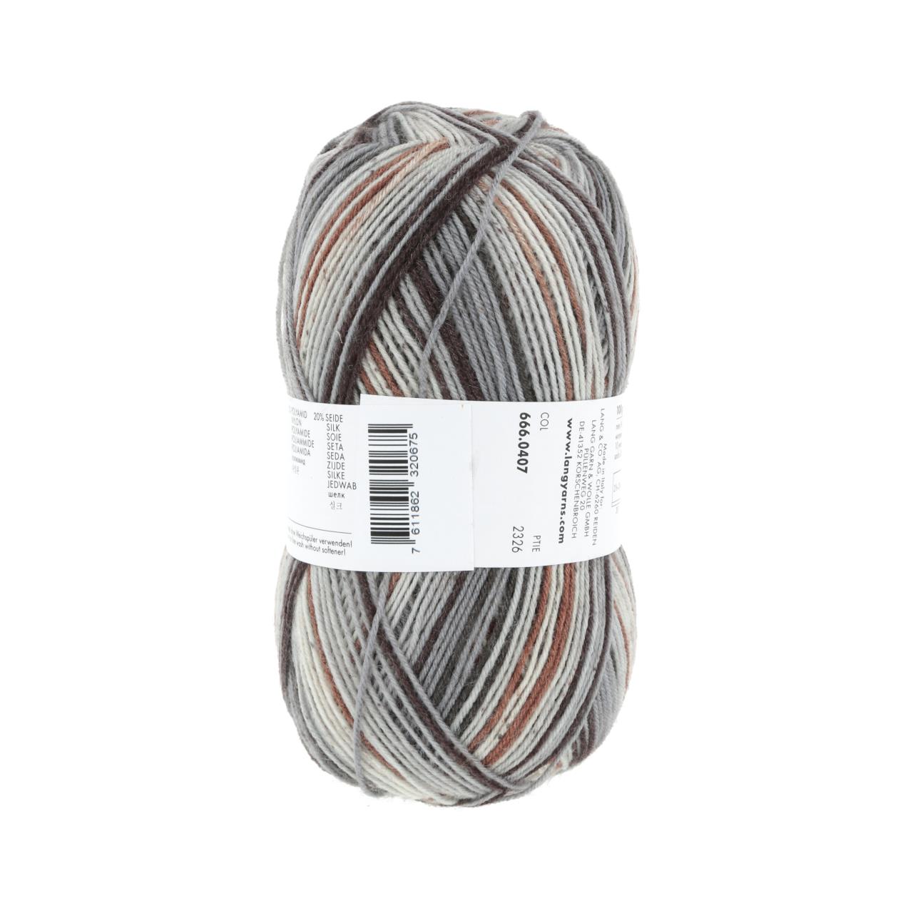Super Soxx Silk Color 4-Fach 407 Grau/Braun 1127 Mönch