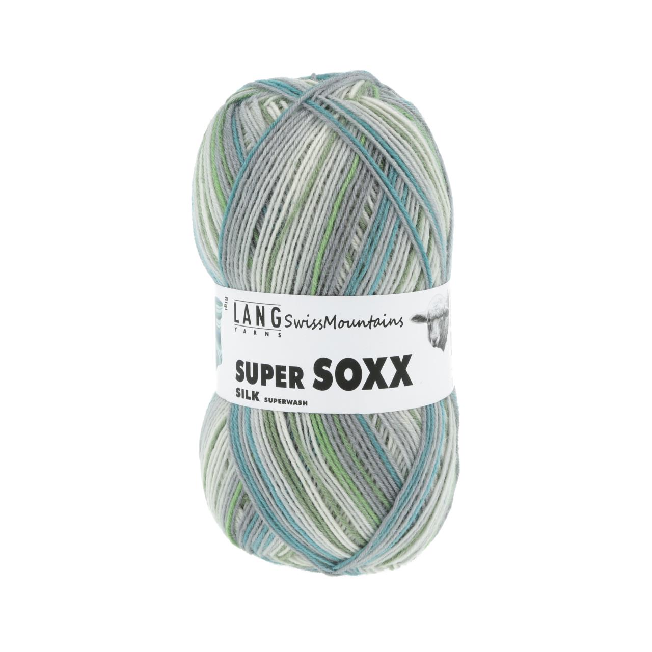 Super Soxx Silk Color 4-Fach 408 Altrosa/Grün 1127 Rigi