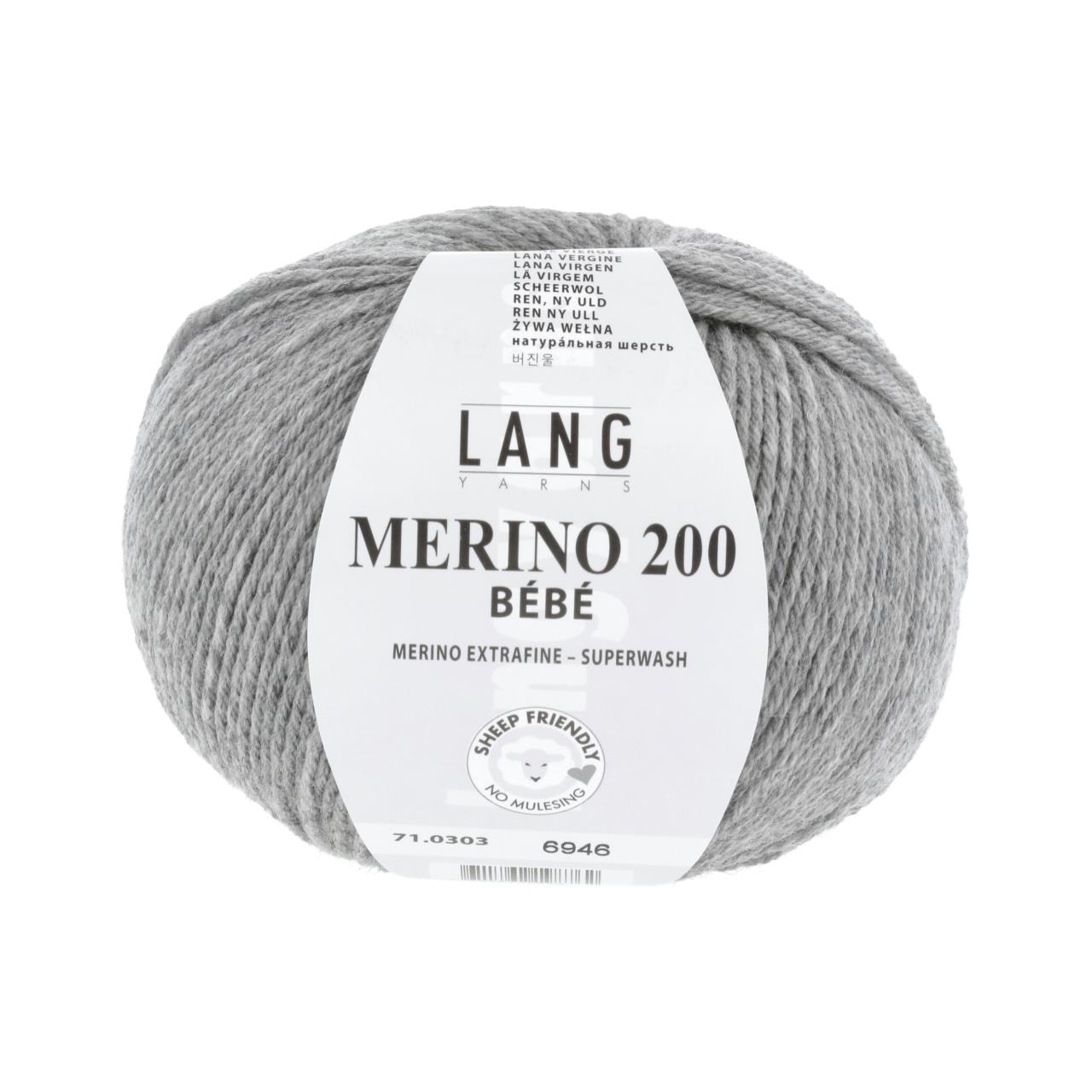 Merino 200 Bebe 303 Hellgrau Mélange