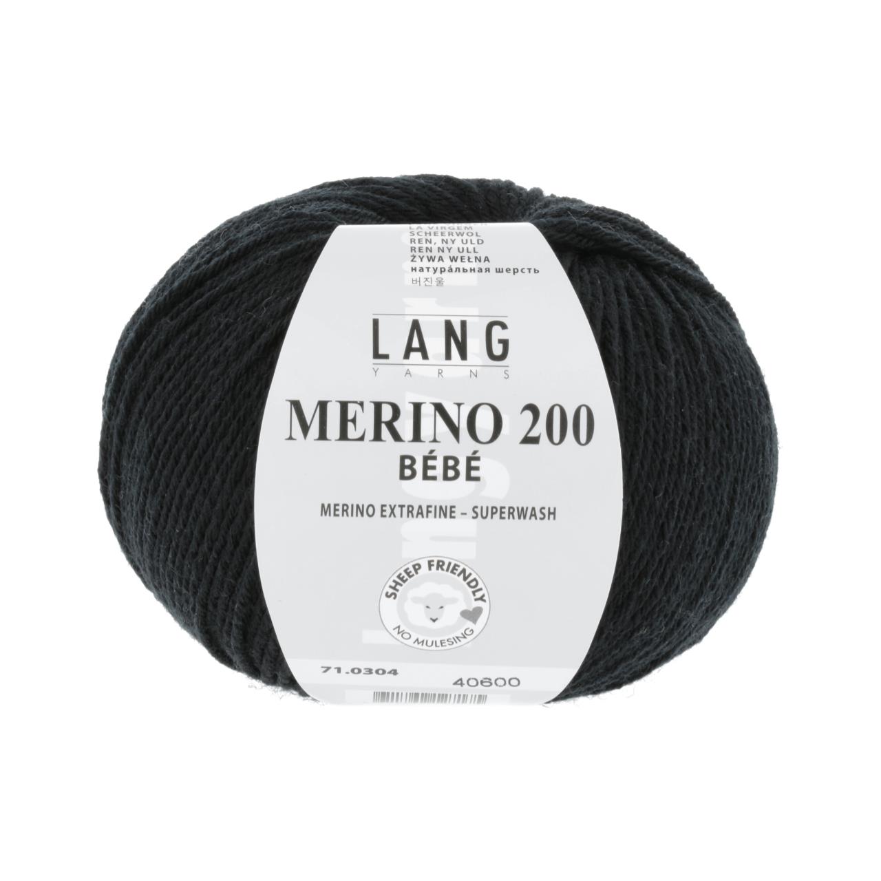 Merino 200 Bebe 304 Schwarz
