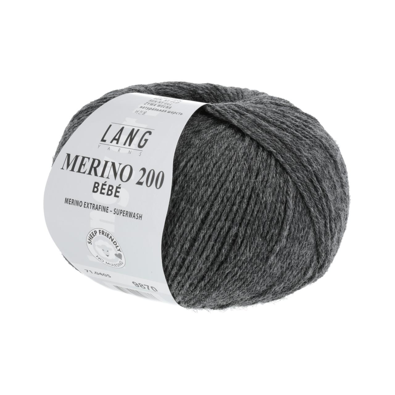 Merino 200 Bebe 405 Dunkelgrau Mélange
