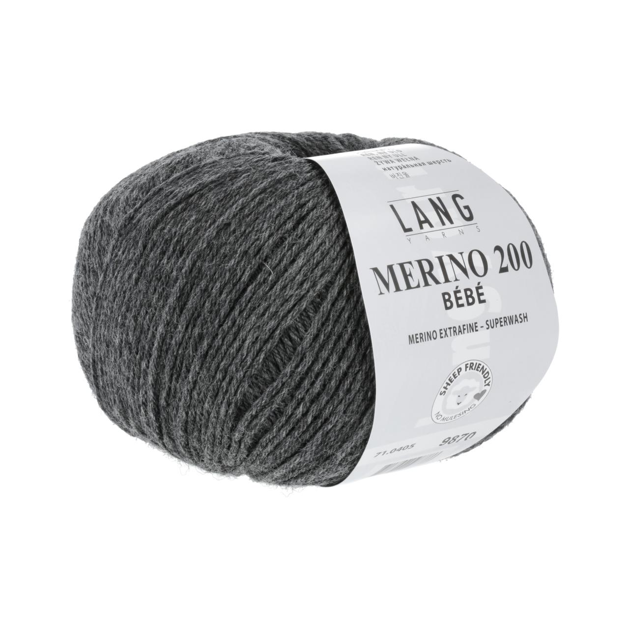 Merino 200 Bebe 405 Dunkelgrau Mélange