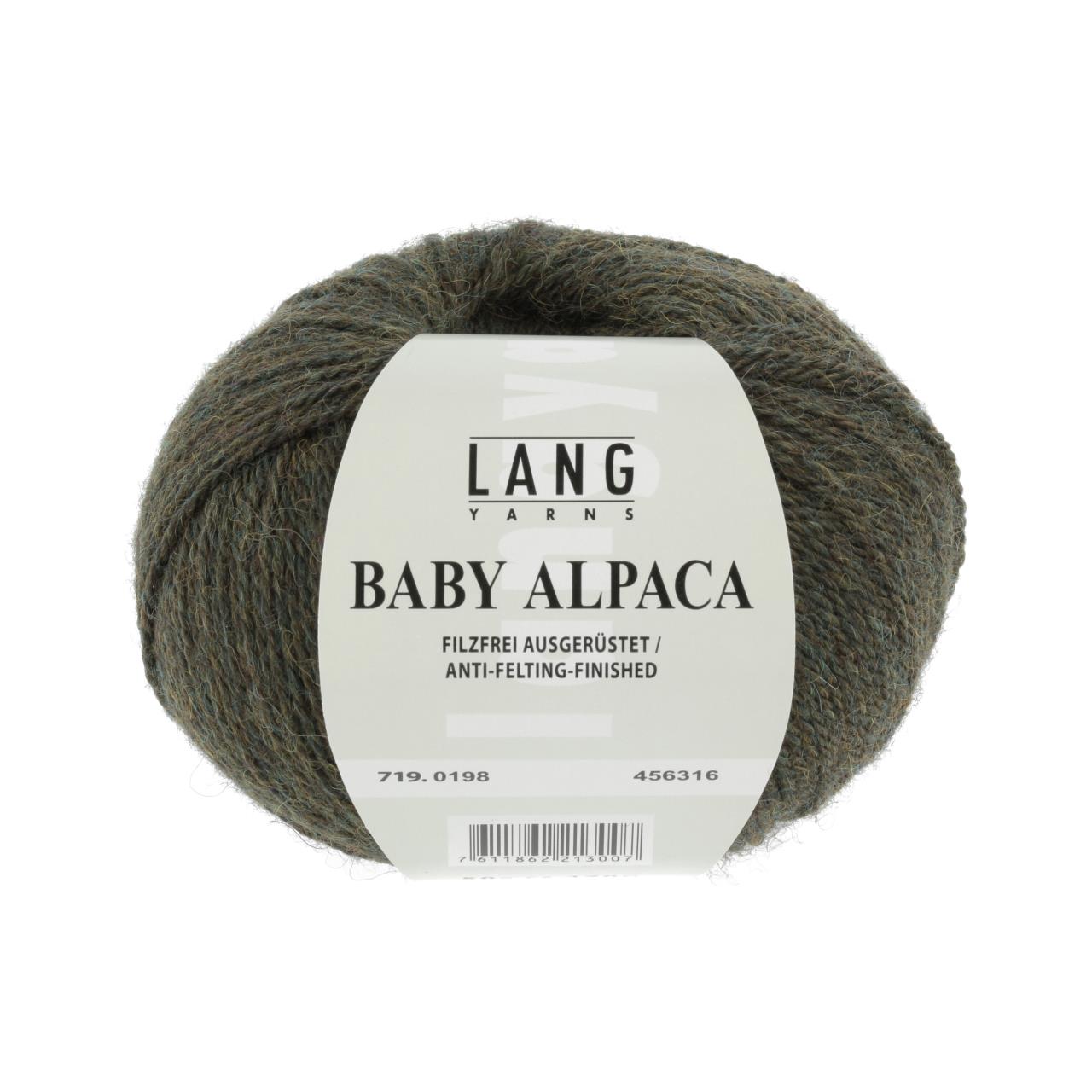 Baby Alpaca 198 Dunkelolive Mélange